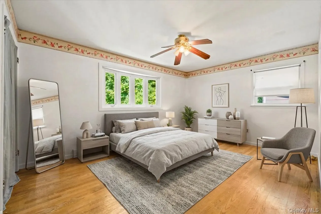 Virtually staged to show easy to accommodate large furniture Virtually staged to show easy to accommodate large furniture