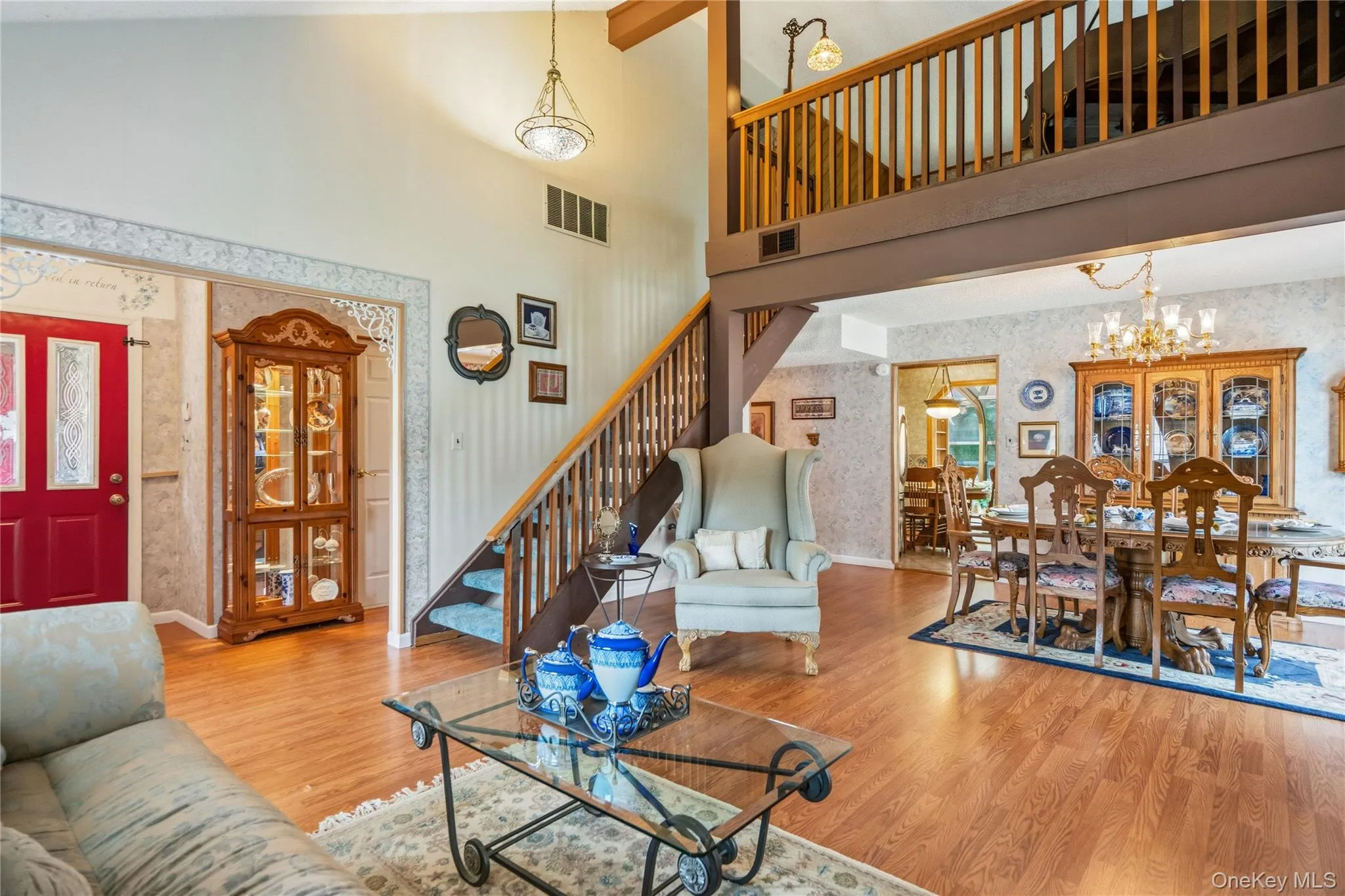 View back towards the entrance foyer and dining room. View back towards the entrance foyer and dining room.