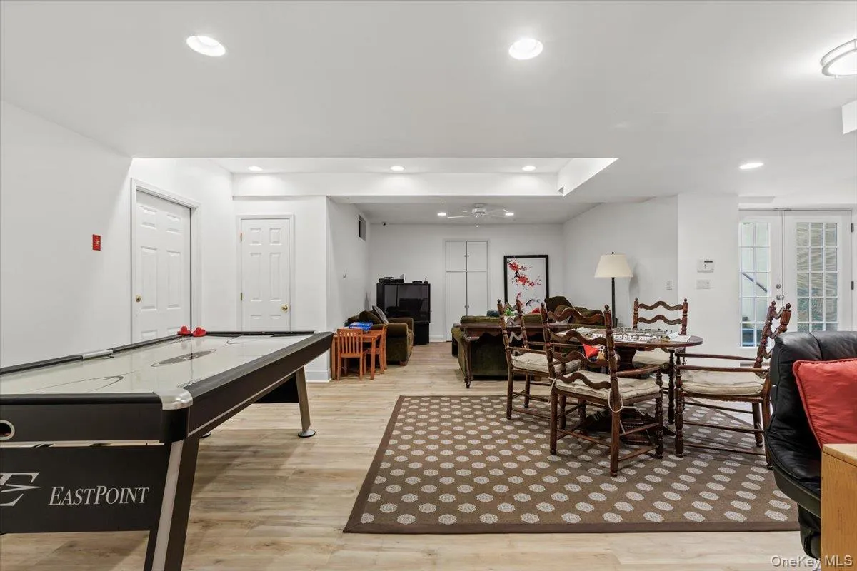 The finished lower level offers flexible space for game night, play room and/or lounge area. The finished lower level offers flexible space for game night, play room and/or lounge area.
