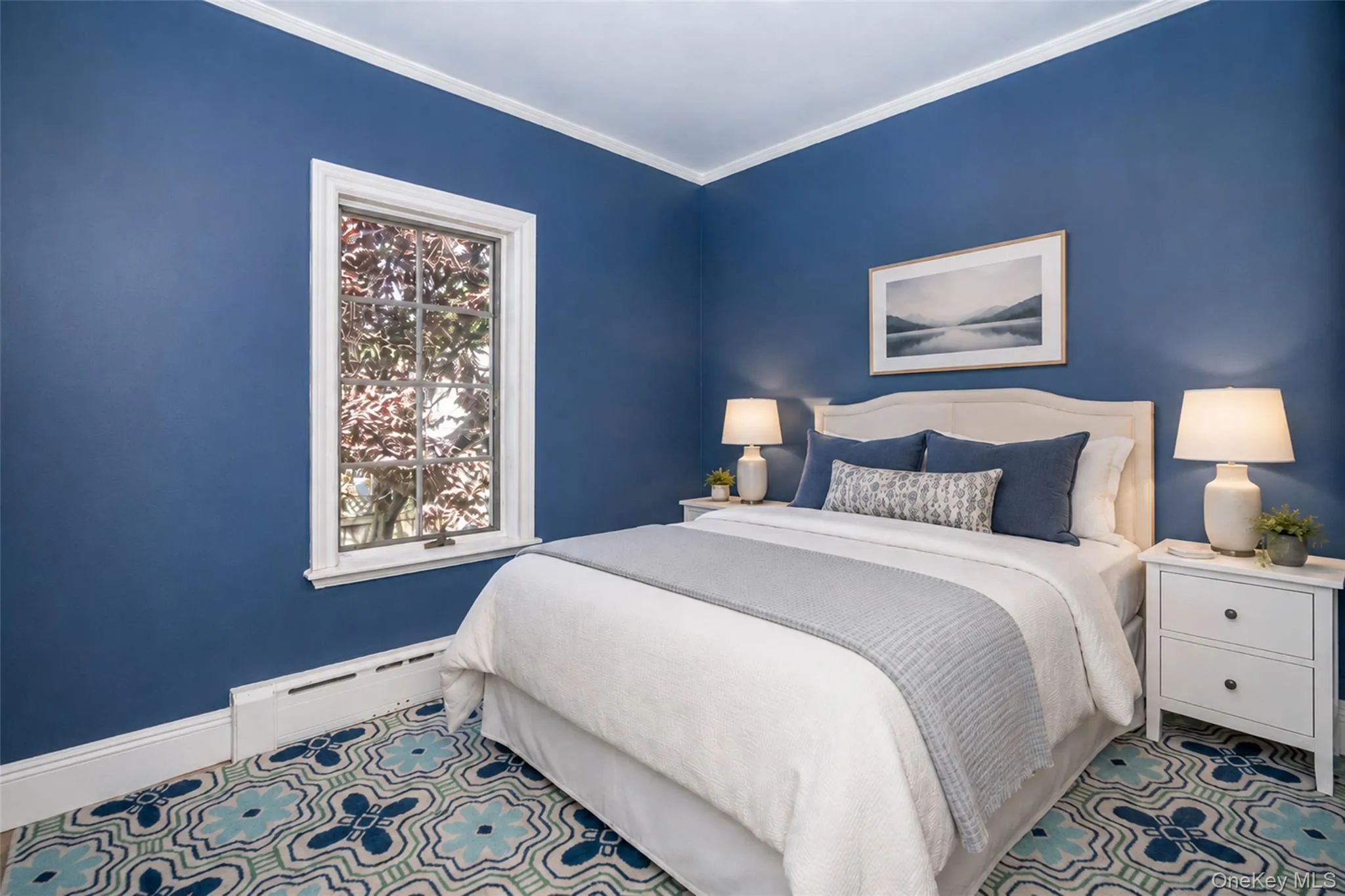 First-floor room virtually staged as possible bedroom #5 First-floor room virtually staged as possible bedroom #5