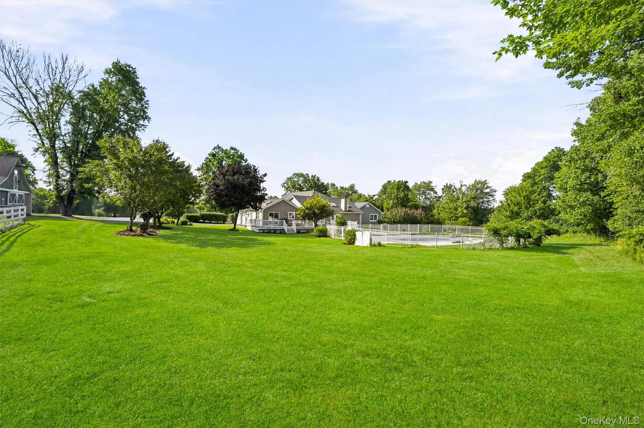 Rear View with Pool and Barn Rear View with Pool and Barn