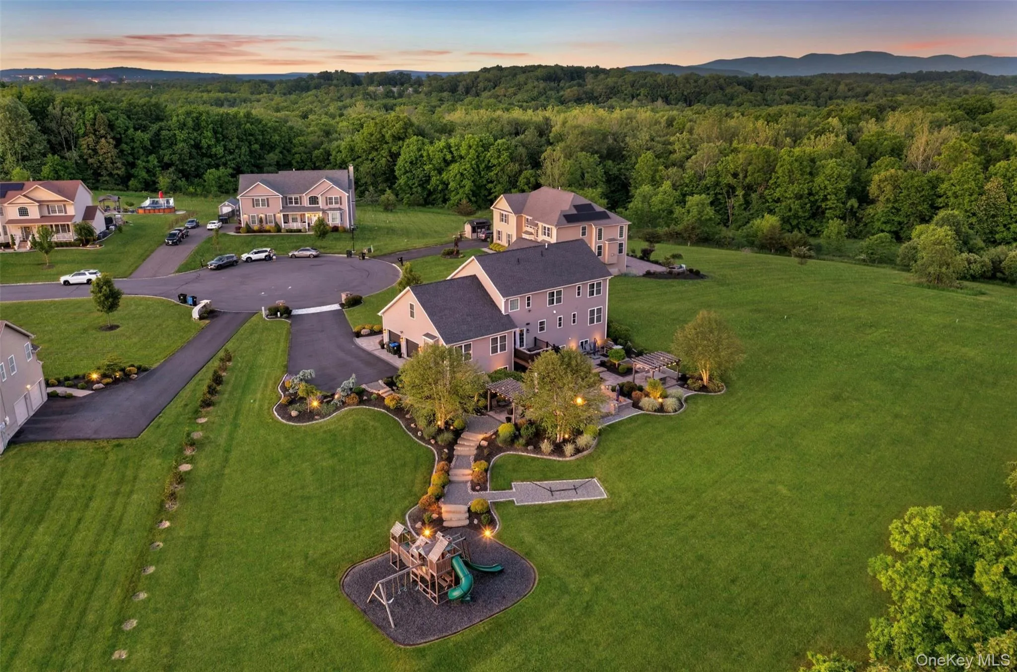 Aerial at dusk Aerial at dusk