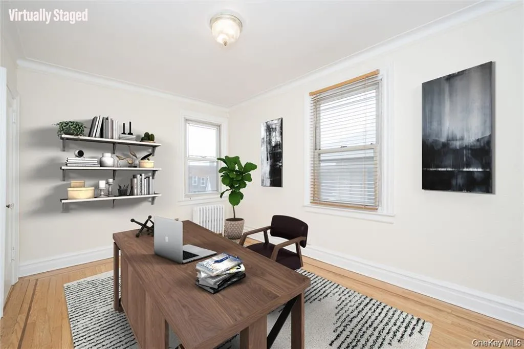 Bedroom 3 virtually staged as a home office on 2nd floor Bedroom 3 virtually staged as a home office on 2nd floor