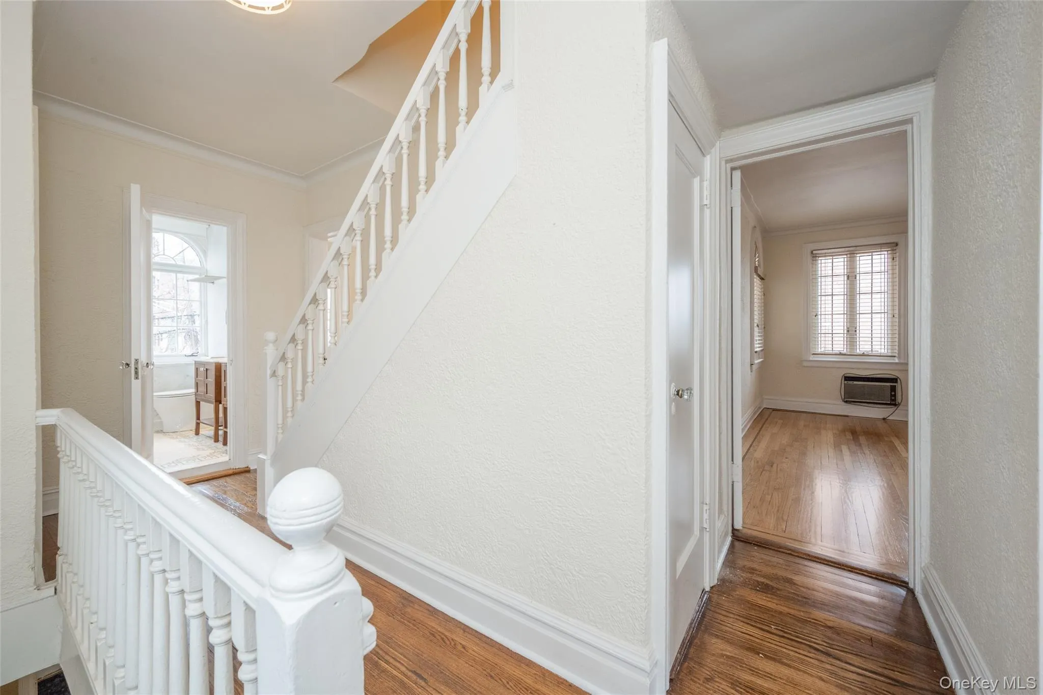 Second floor landing, bathroom on left, bedroom on right Second floor landing, bathroom on left, bedroom on right