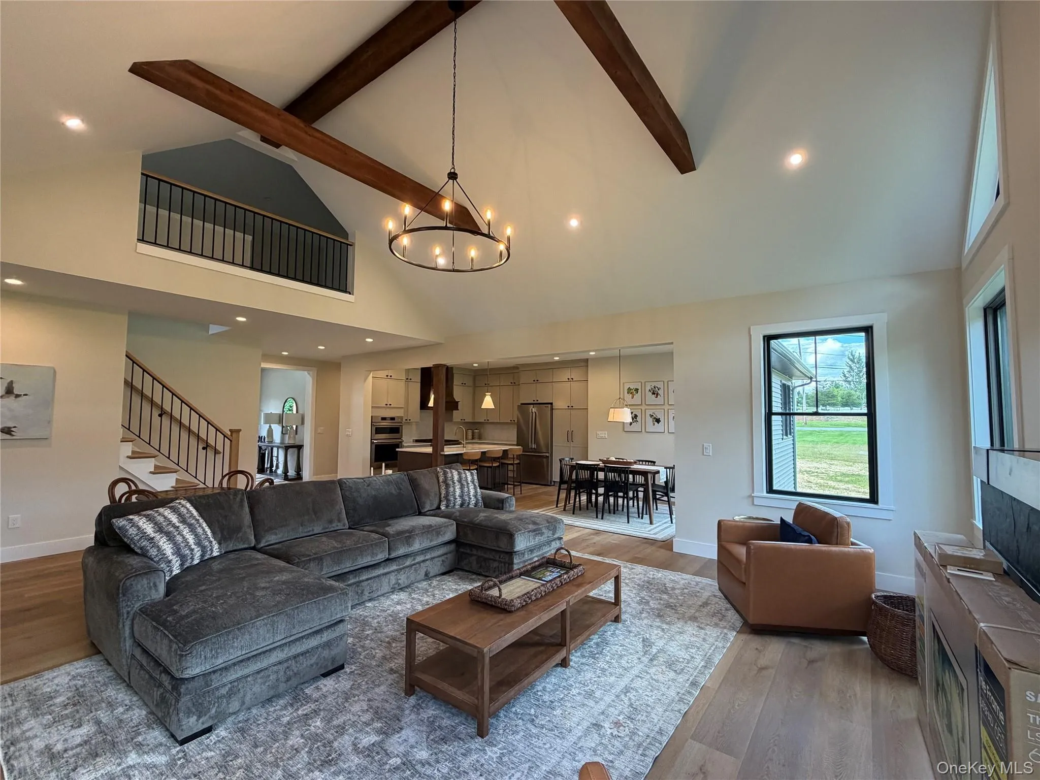 Living Room with views of loft above Living Room with views of loft above