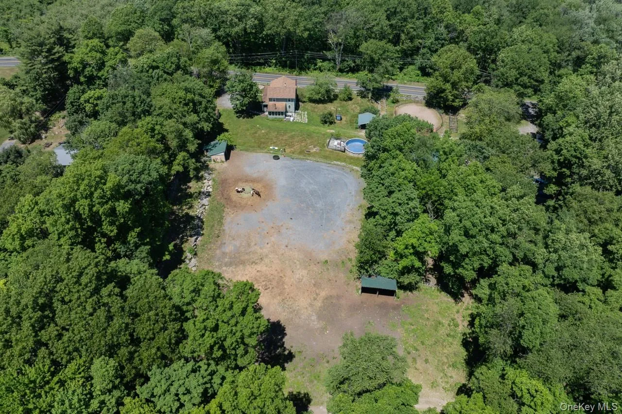 Property extends beyond the horse arena Property extends beyond the horse arena