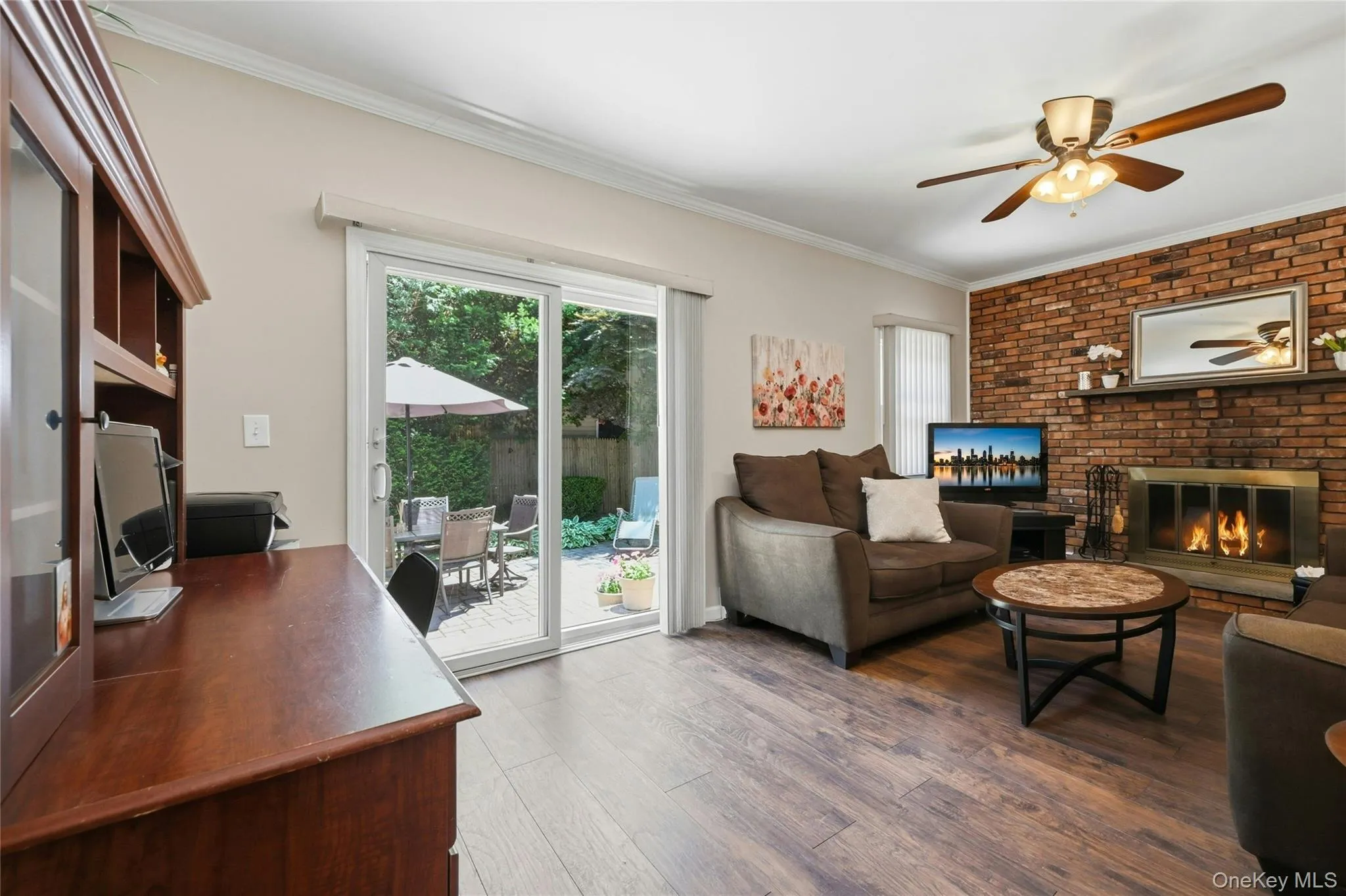 Den with Sliding Doors to Backyard Den with Sliding Doors to Backyard