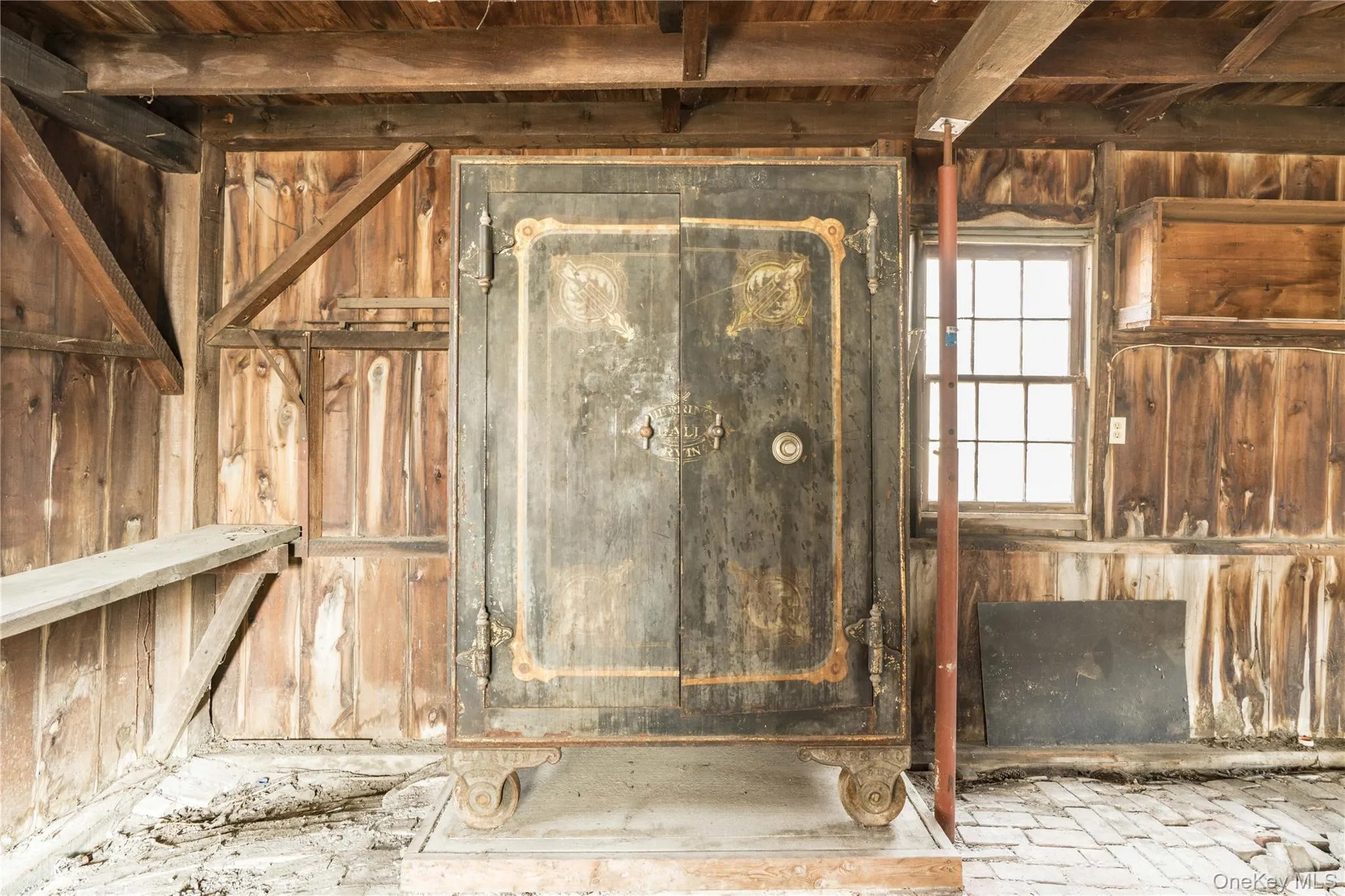 Interior of Barn with Huge Wells Fargo style Safe Interior of Barn with Huge Wells Fargo style Safe