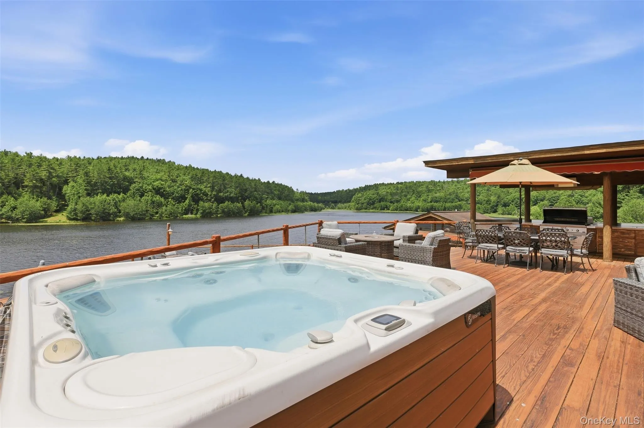 Hot Tub Overlooking Lake Hot Tub Overlooking Lake