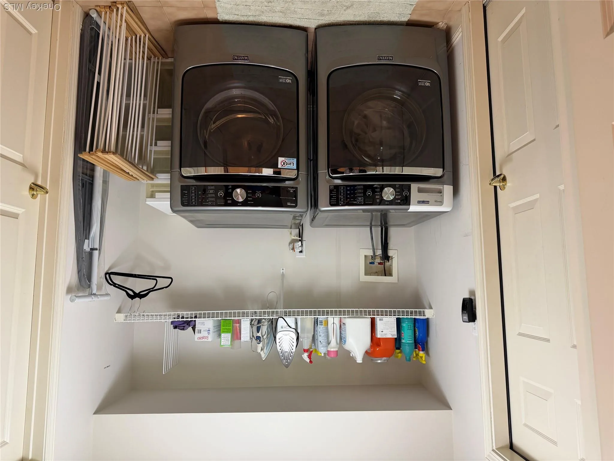 Large washer dryer area in finished basement Large washer dryer area in finished basement