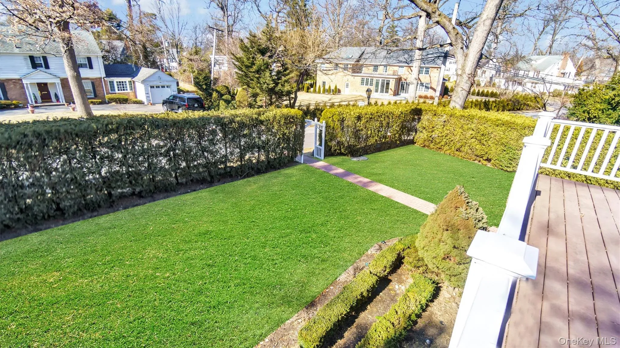 Landscaped yard Landscaped yard