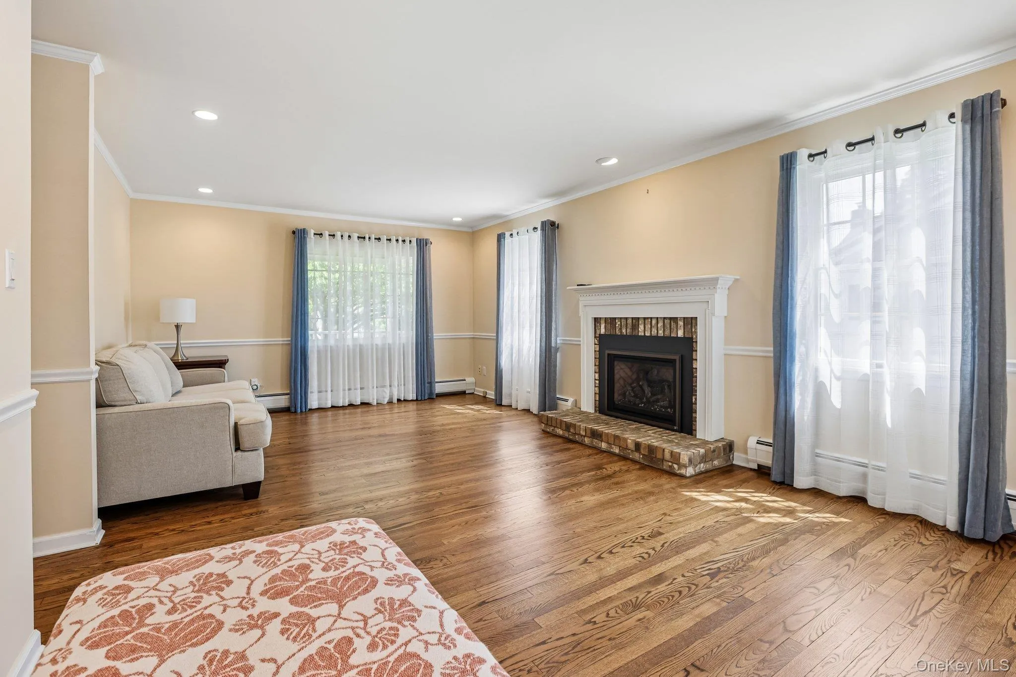 Family room with gas fireplace Family room with gas fireplace