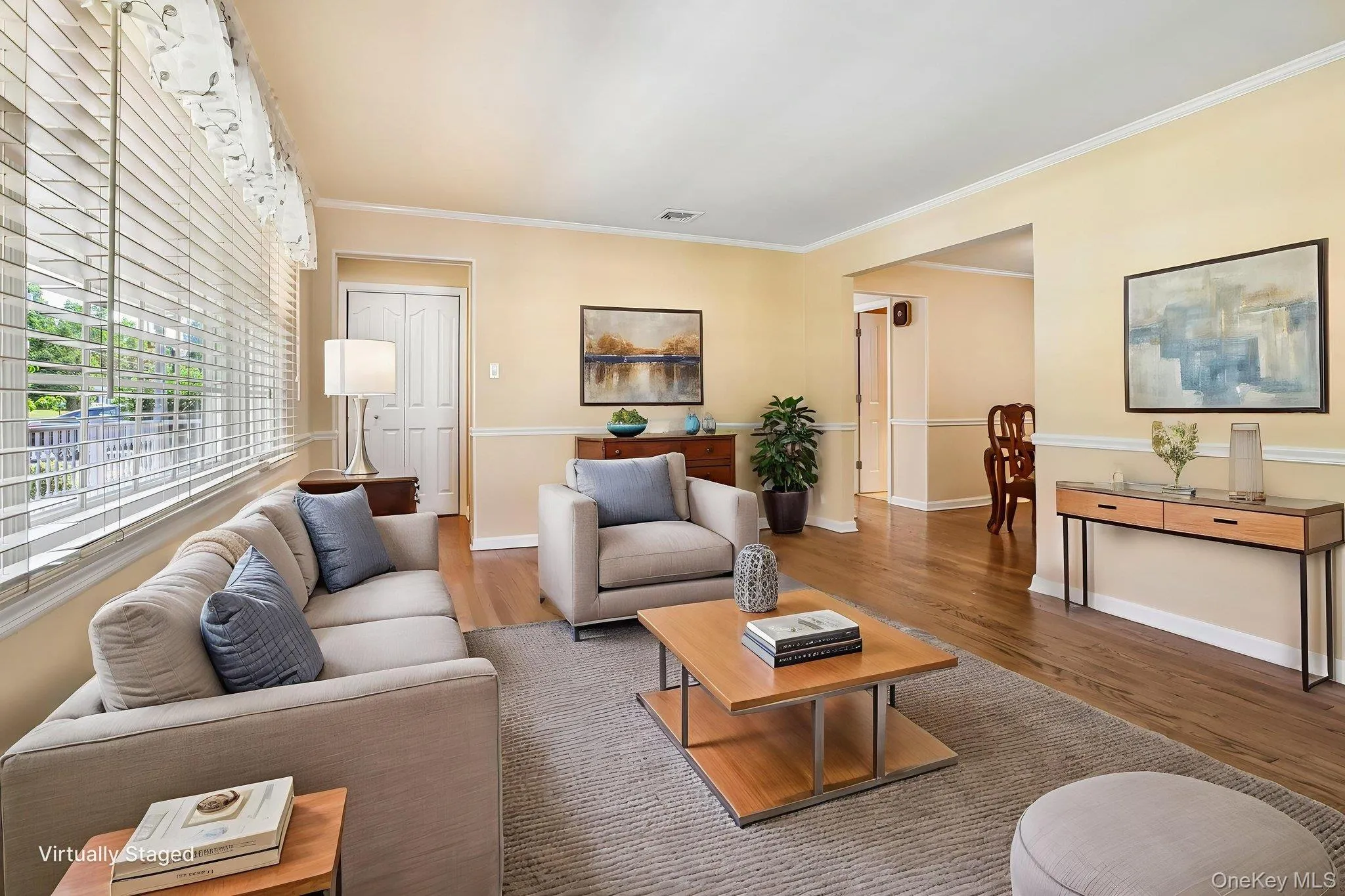 Virtually staged living room Virtually staged living room