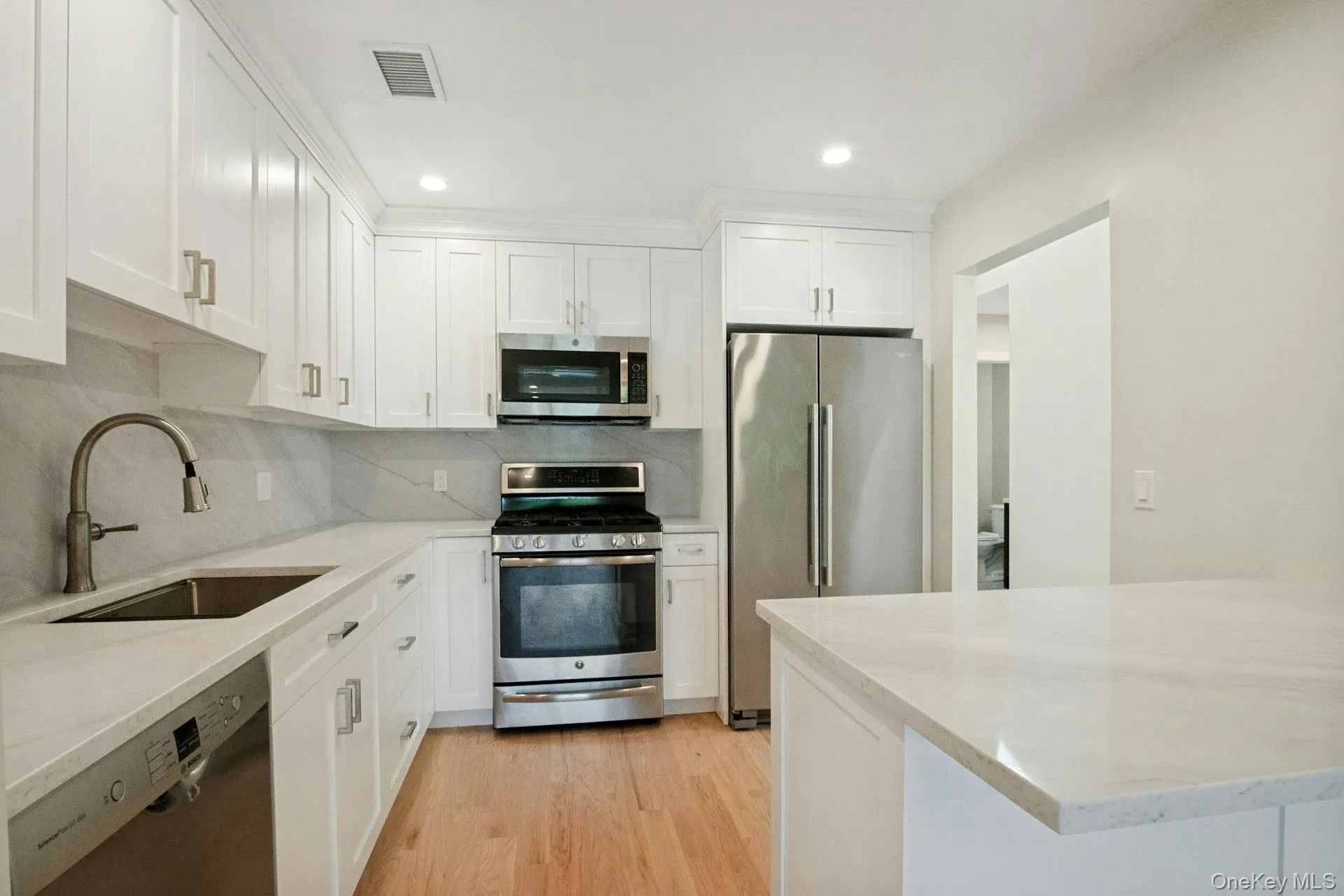 Stainless steel appliances. Stainless steel appliances.