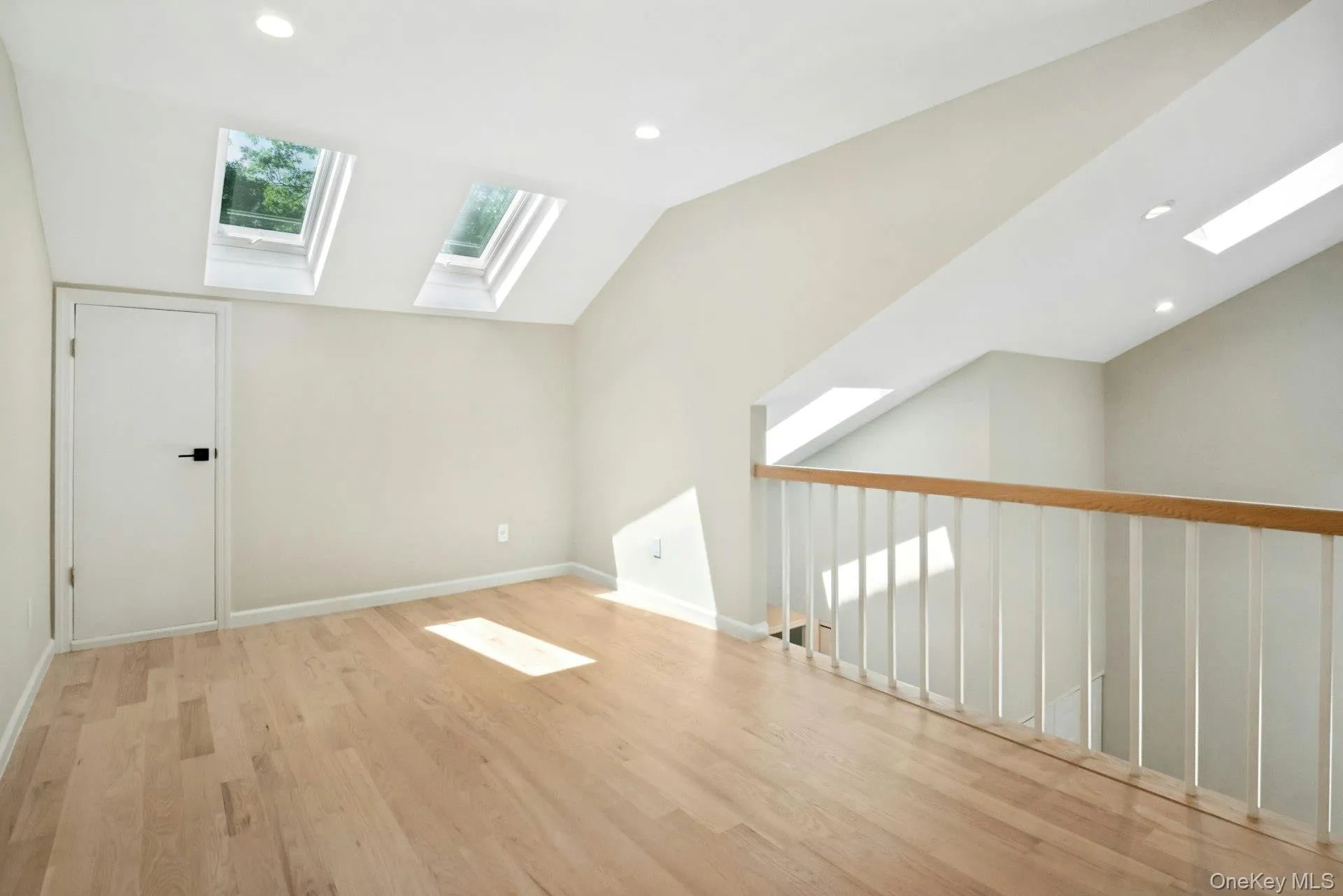 Sun filled loft with 2 skylights and easy access to attic. Sun filled loft with 2 skylights and easy access to attic.