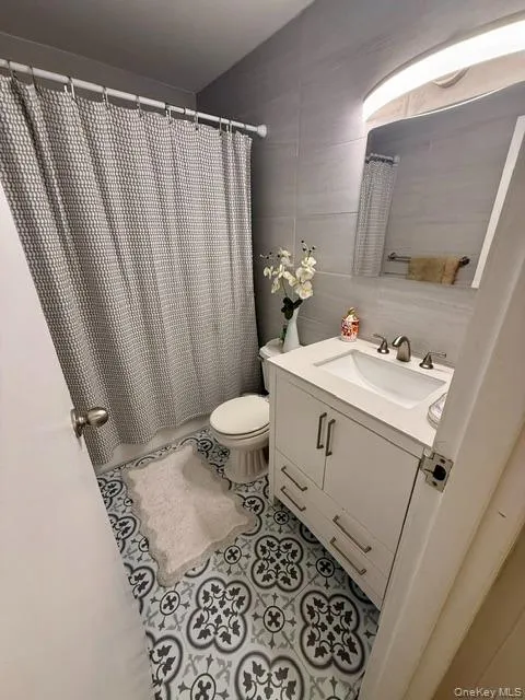 Newly renovated main bath with tub and shower Newly renovated main bath with tub and shower