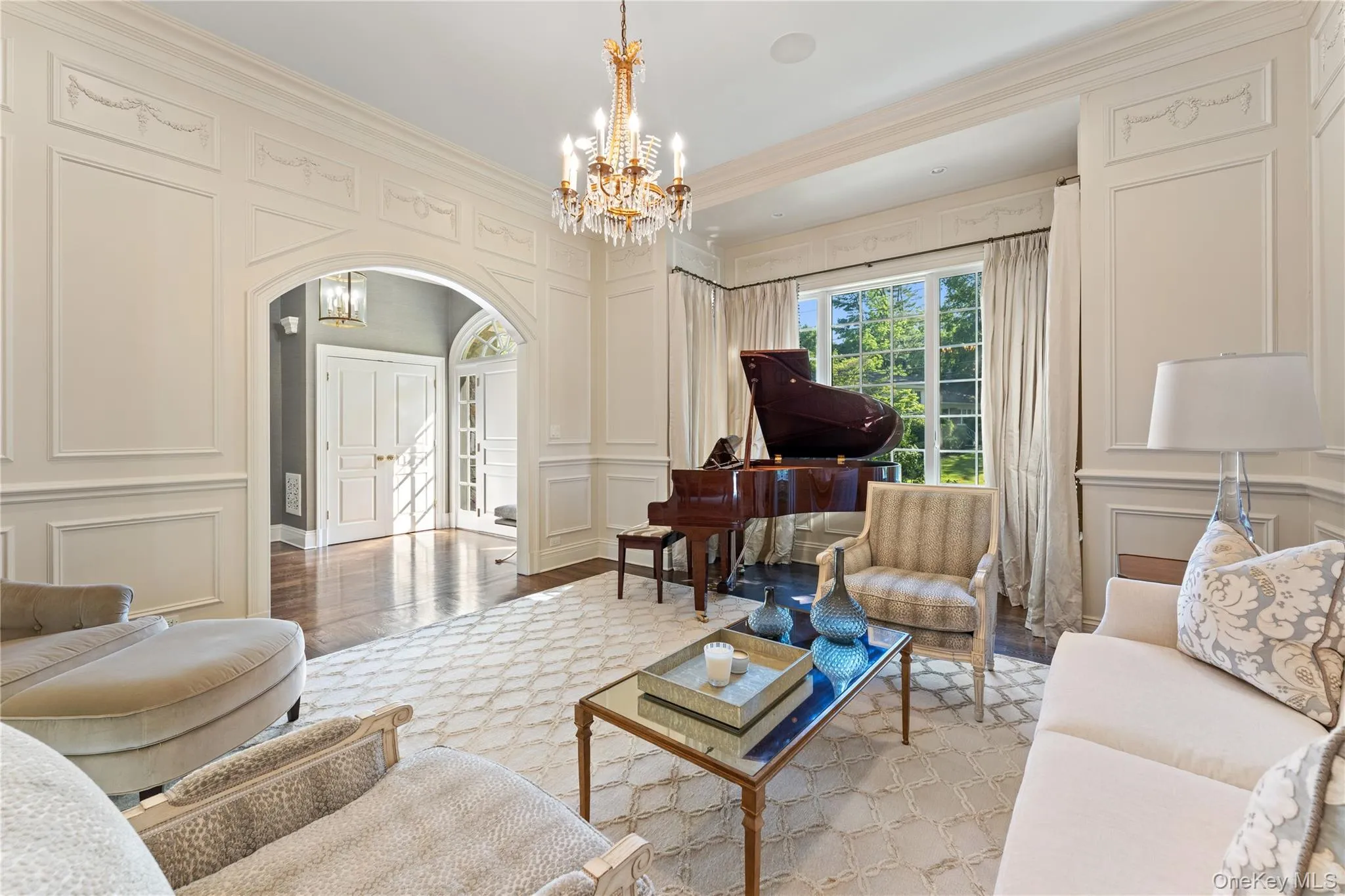Formal living room with bay window Formal living room with bay window