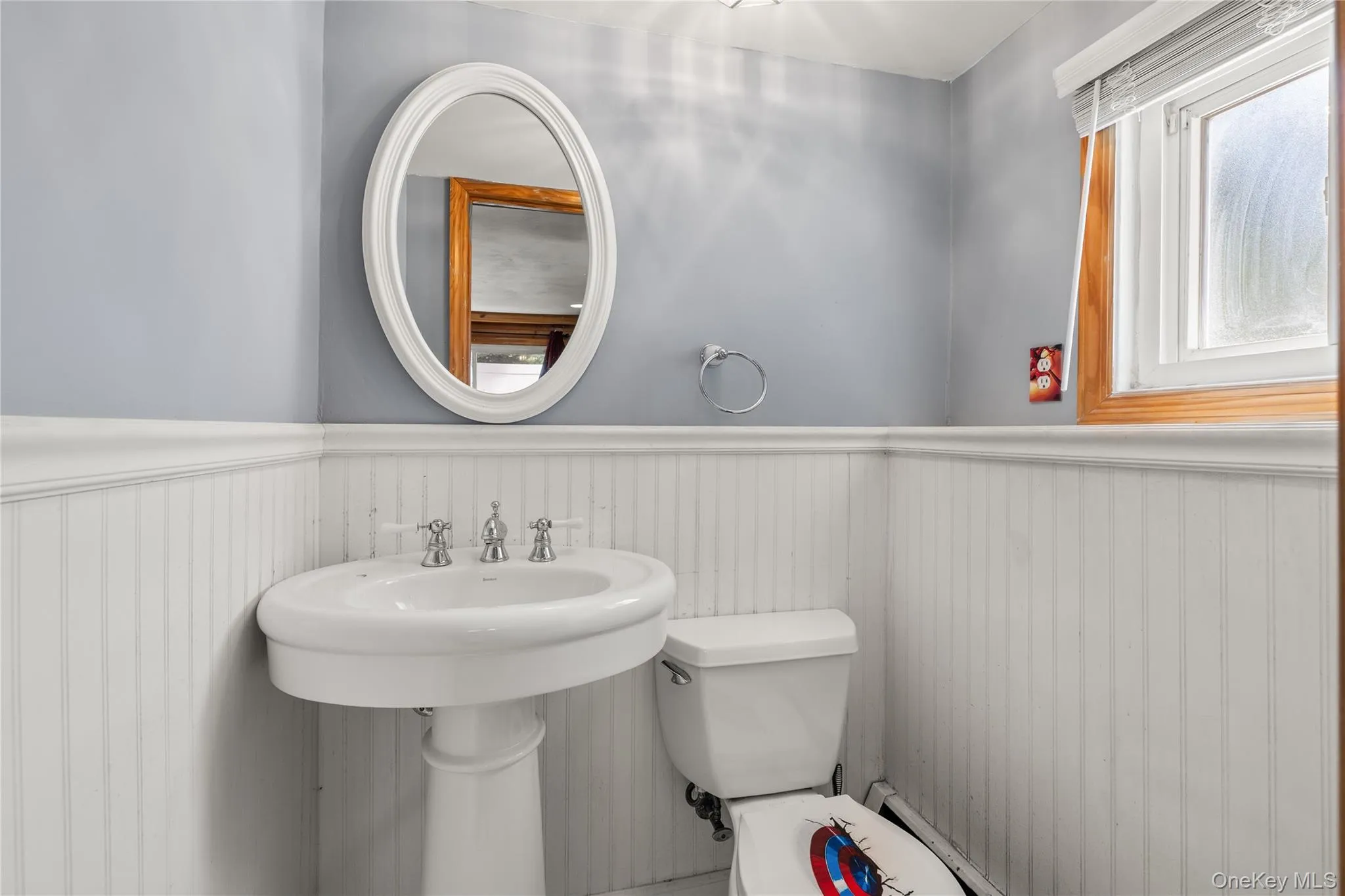 Powder room off den Powder room off den