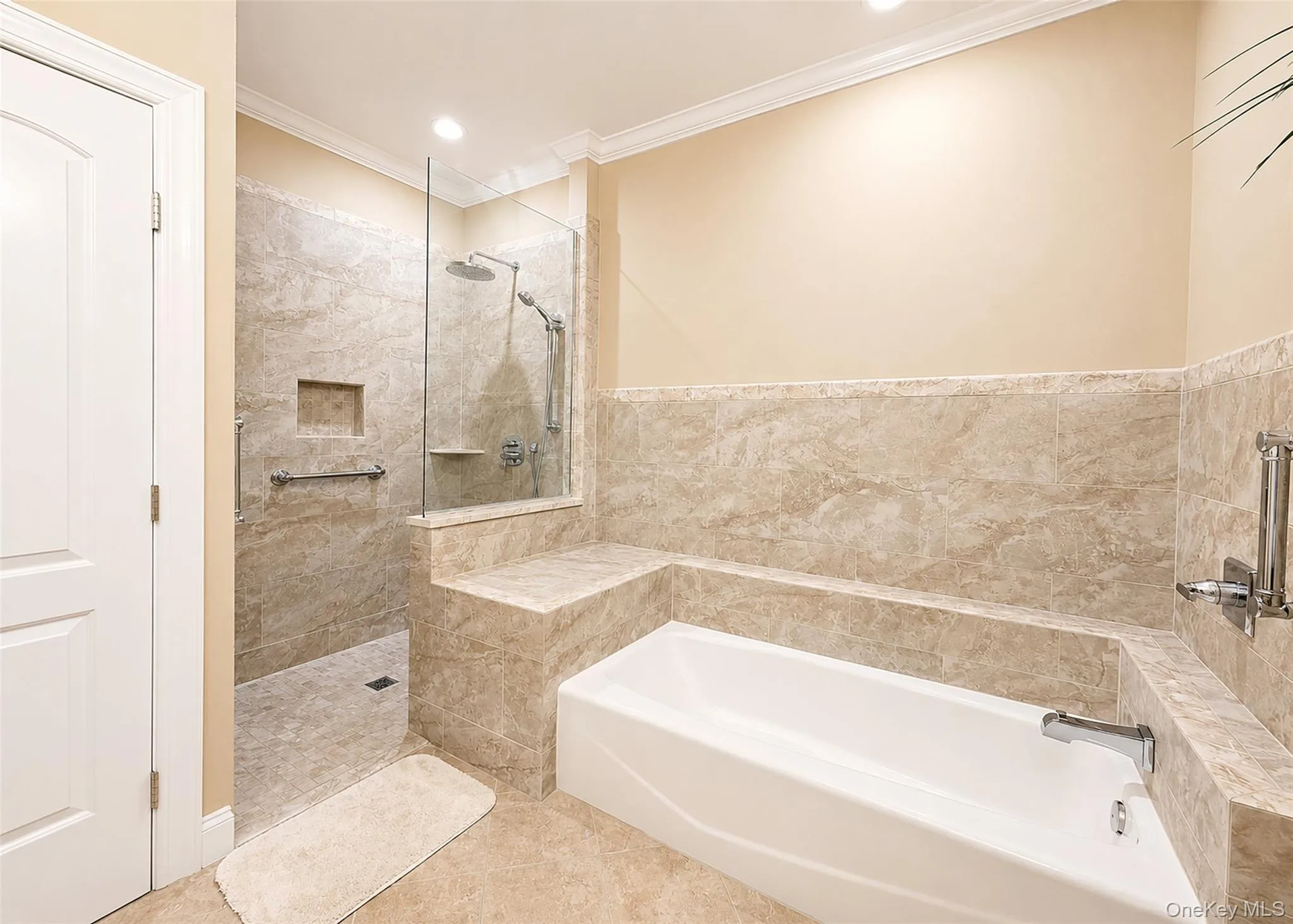 Updated Walk-In Shower W/Niche, Linen Closet. & Extensive Tilework. Updated Walk-In Shower W/Niche, Linen Closet. & Extensive Tilework.
