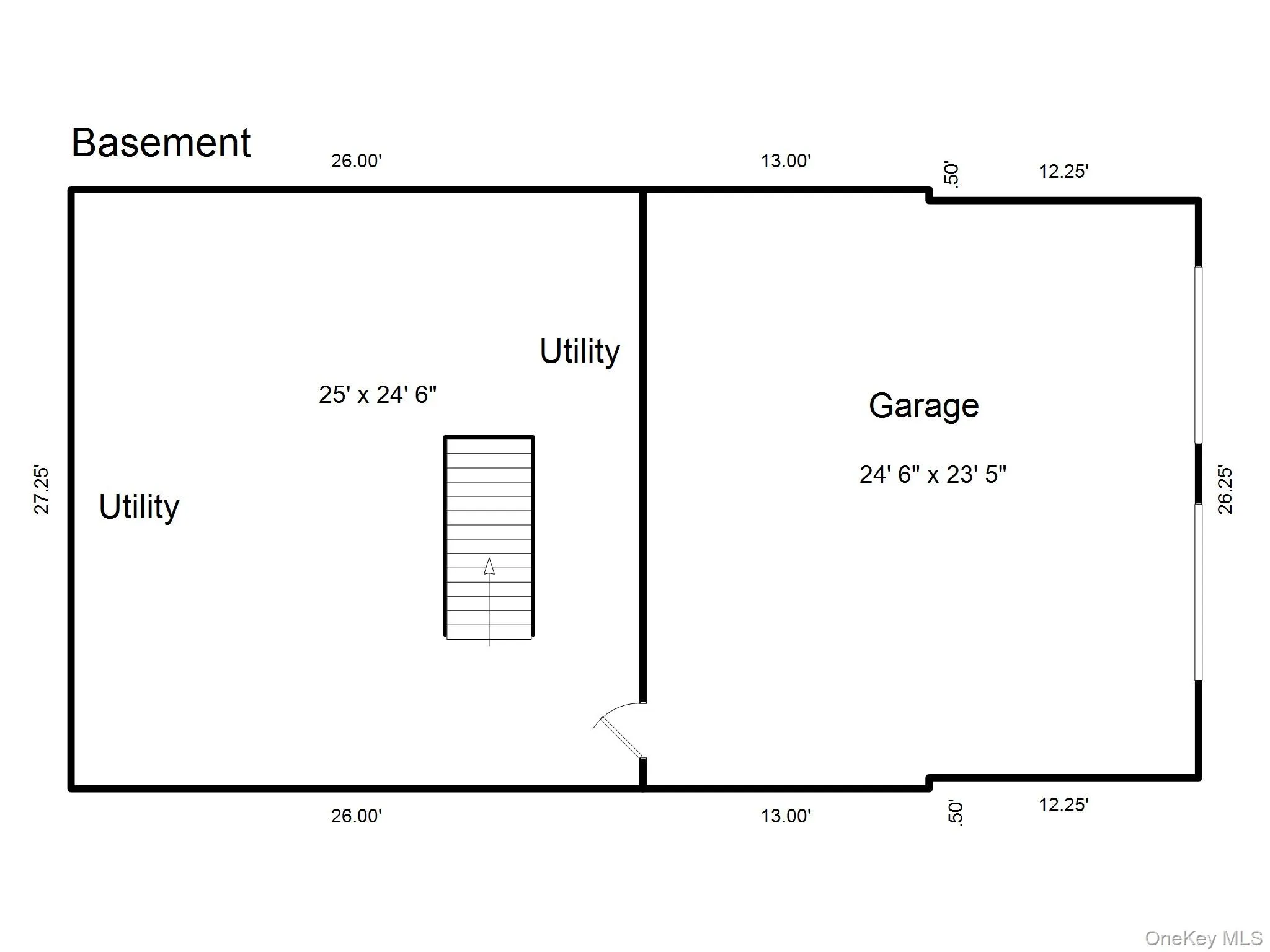 Basement floor plan access to the 2 car garage and storage area Basement floor plan access to the 2 car garage and storage area