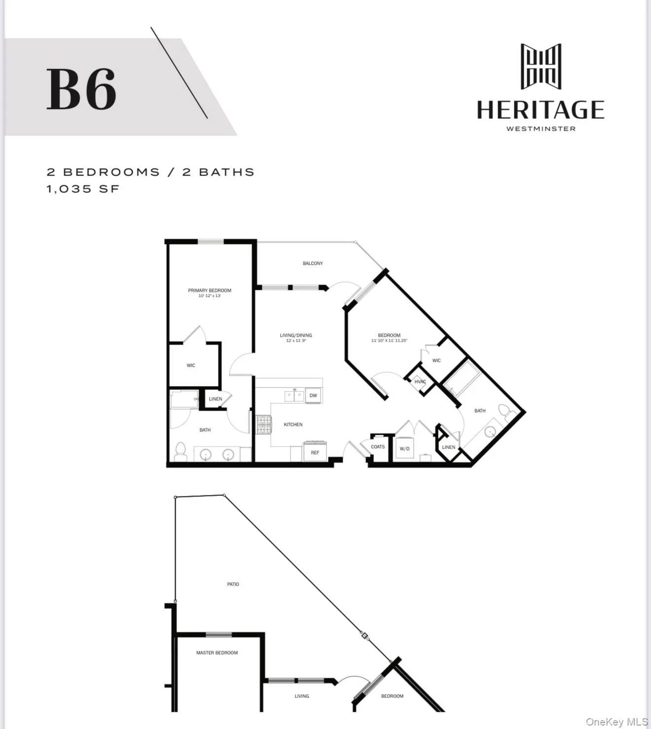 B6- 2 BEDROOM, 2 BATHROOM approx 1035 sq ft B6- 2 BEDROOM, 2 BATHROOM approx 1035 sq ft
