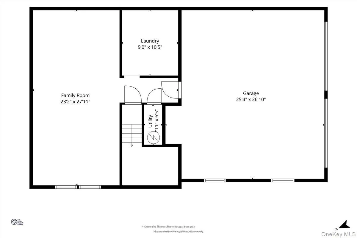 Lower level floor plan. Lower level floor plan.