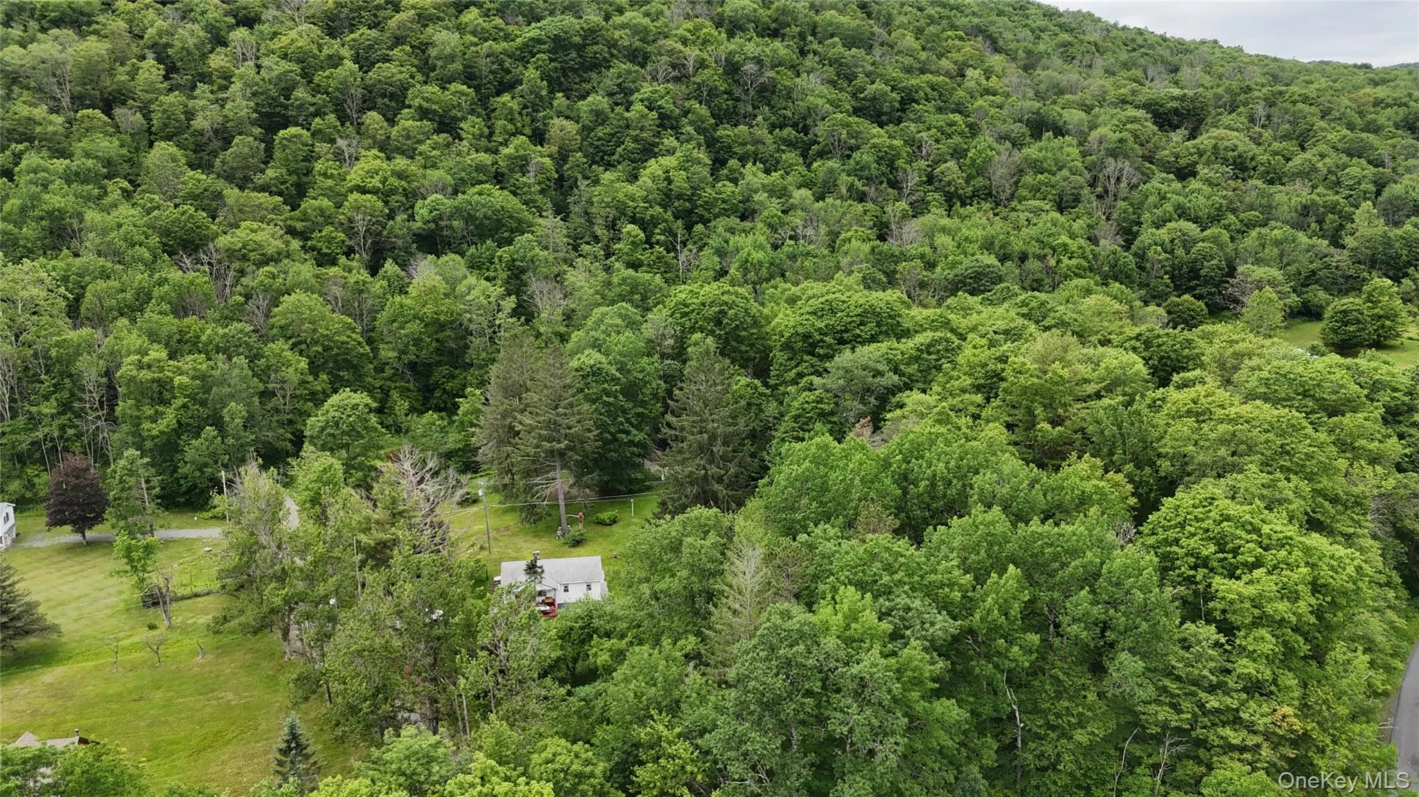 Aerial of 30 acre parcel with house Aerial of 30 acre parcel with house
