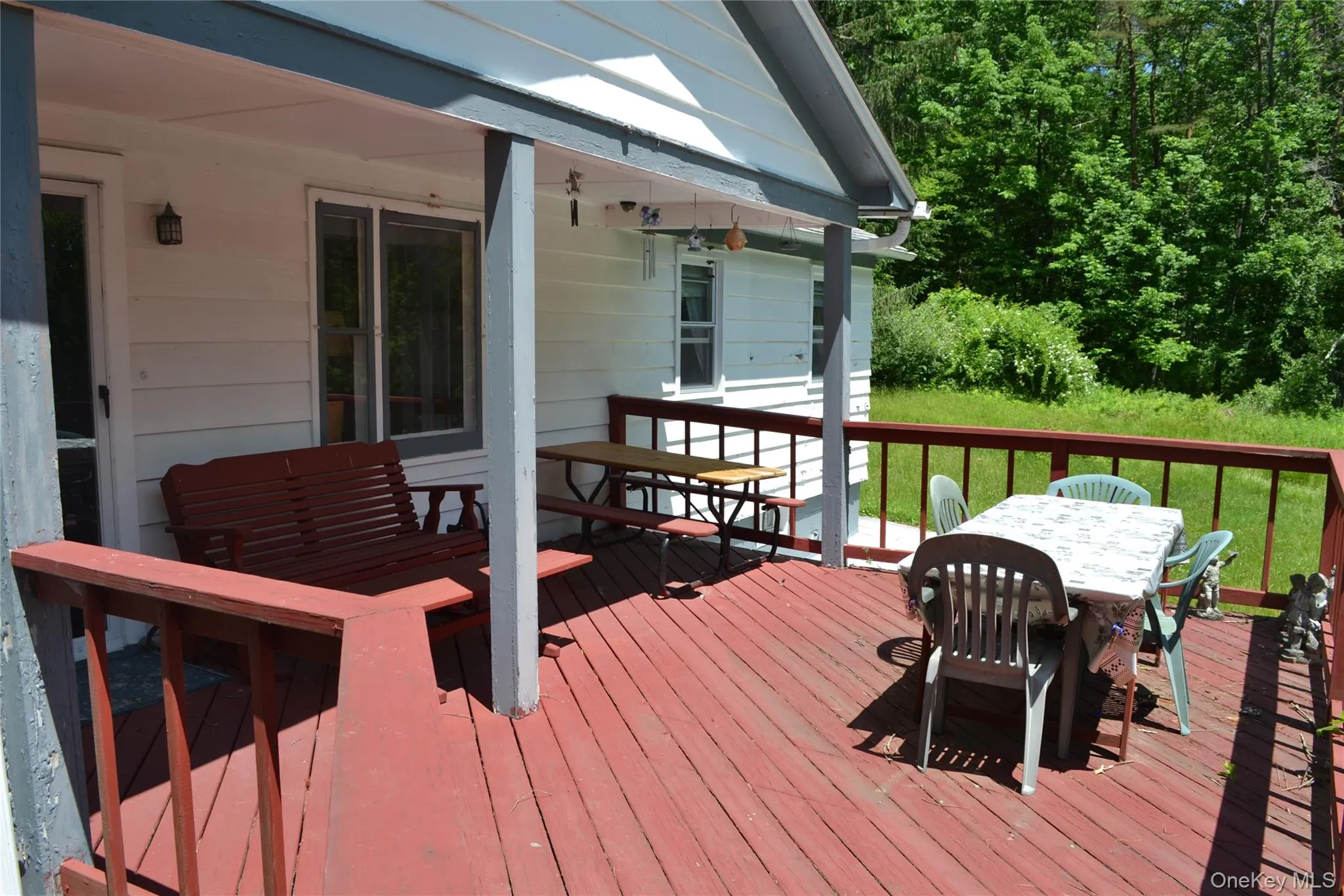 Front porch overlooking apple trees Front porch overlooking apple trees