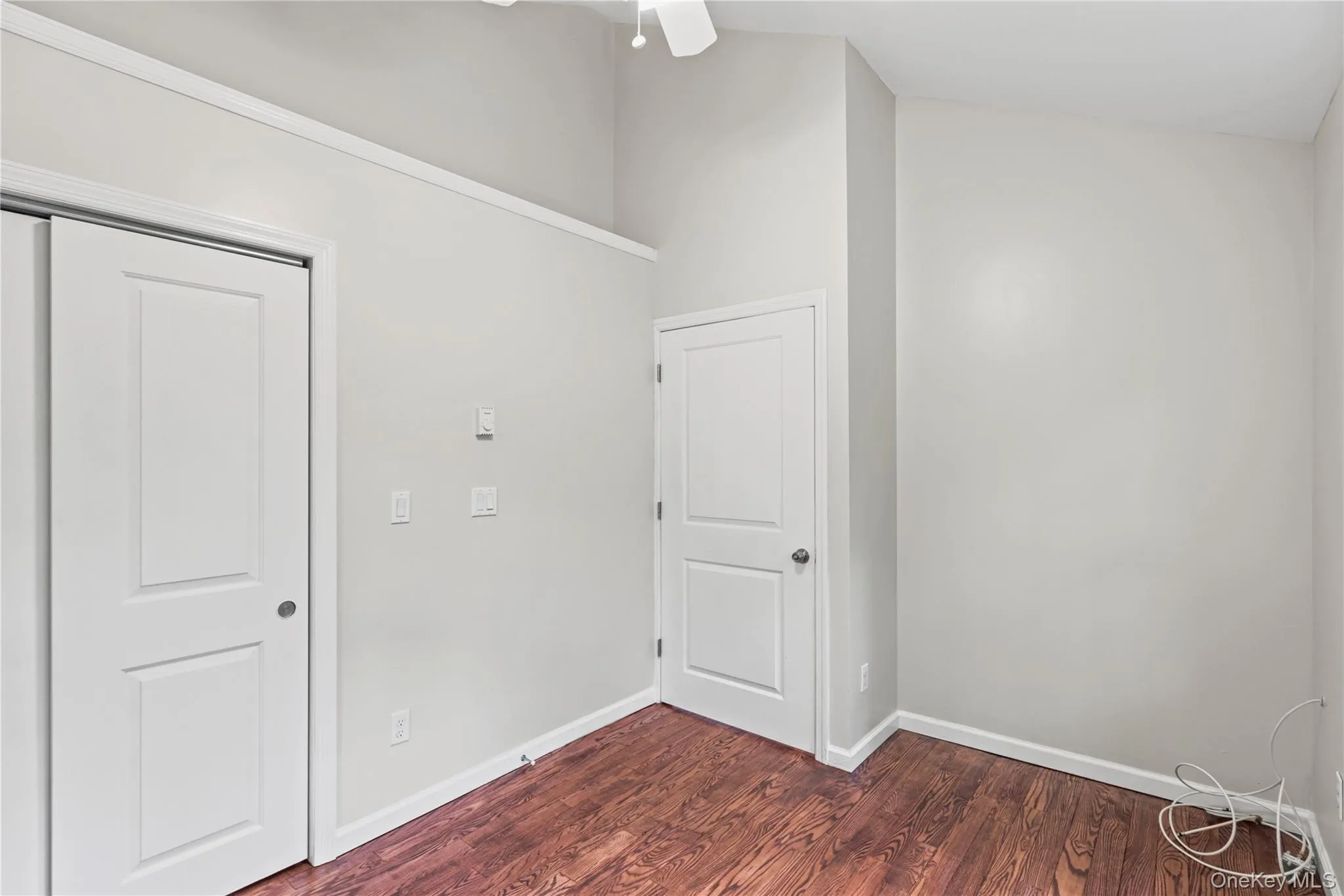 Bedroom #1 with vaulted ceiling and closet. Bedroom #1 with vaulted ceiling and closet.