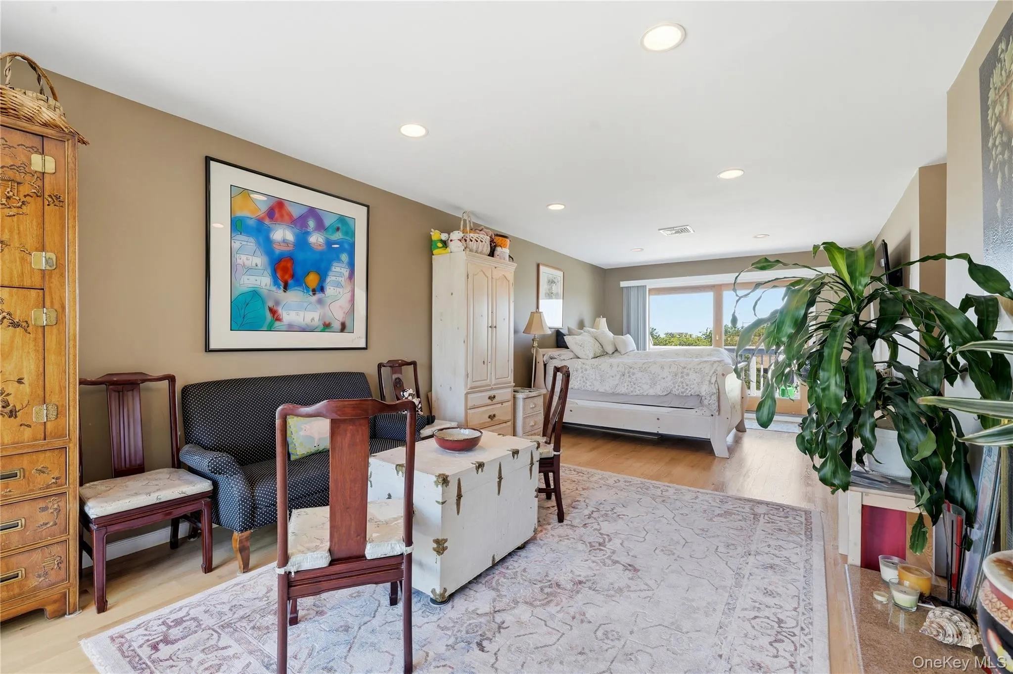 2nd Floor Master Bedroom with hardwood floors, recessed lighting, gas fireplace, and access to two private terraces 2nd Floor Master Bedroom with hardwood floors, recessed lighting, gas fireplace, and access to two private terraces