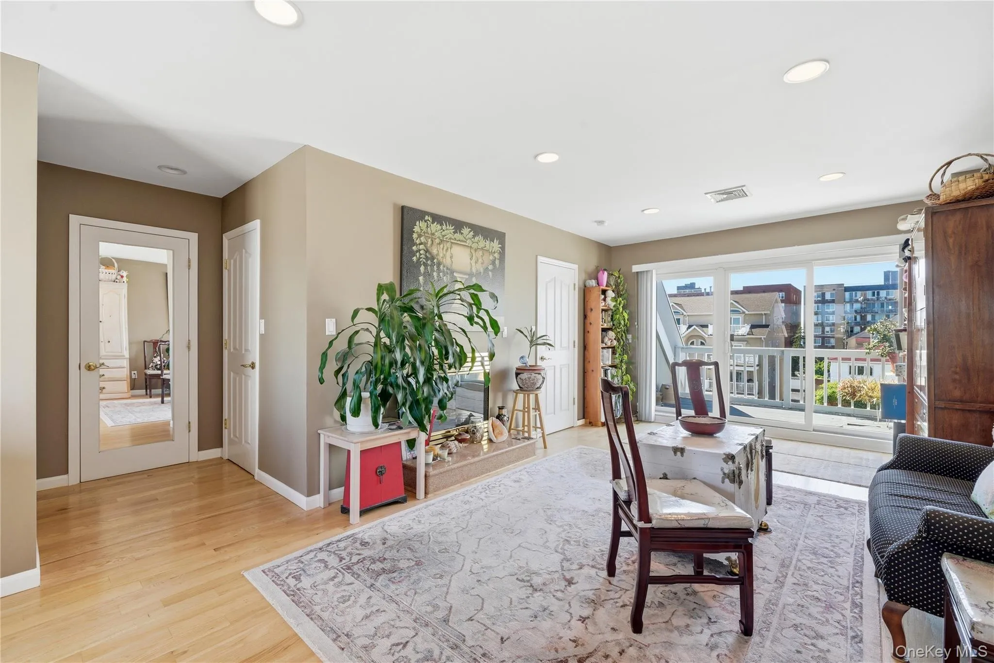 2nd Floor Master Bedroom with hardwood floors, recessed lighting, gas fireplace, and access to two private terraces 2nd Floor Master Bedroom with hardwood floors, recessed lighting, gas fireplace, and access to two private terraces