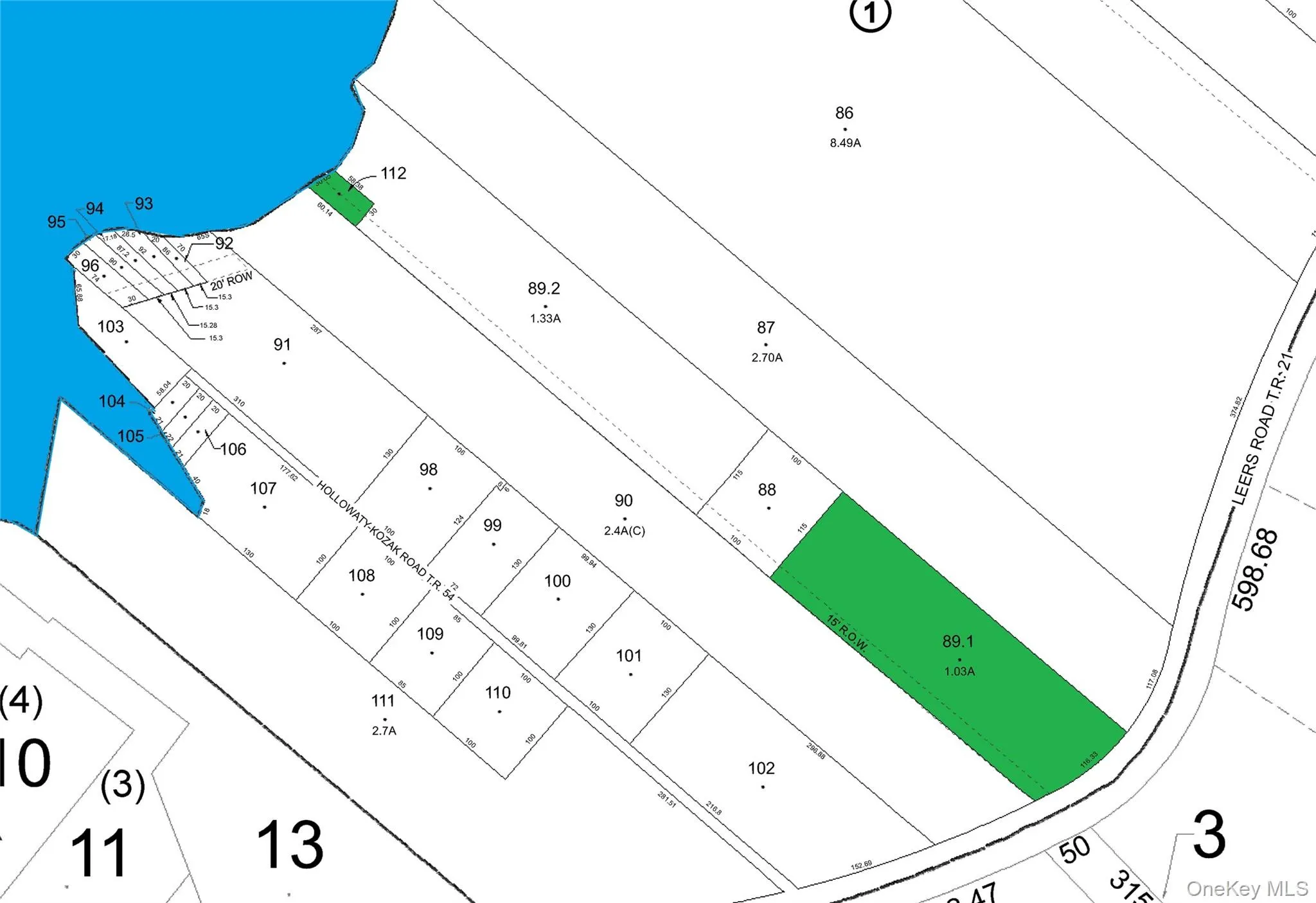 Map of parcels Map of parcels