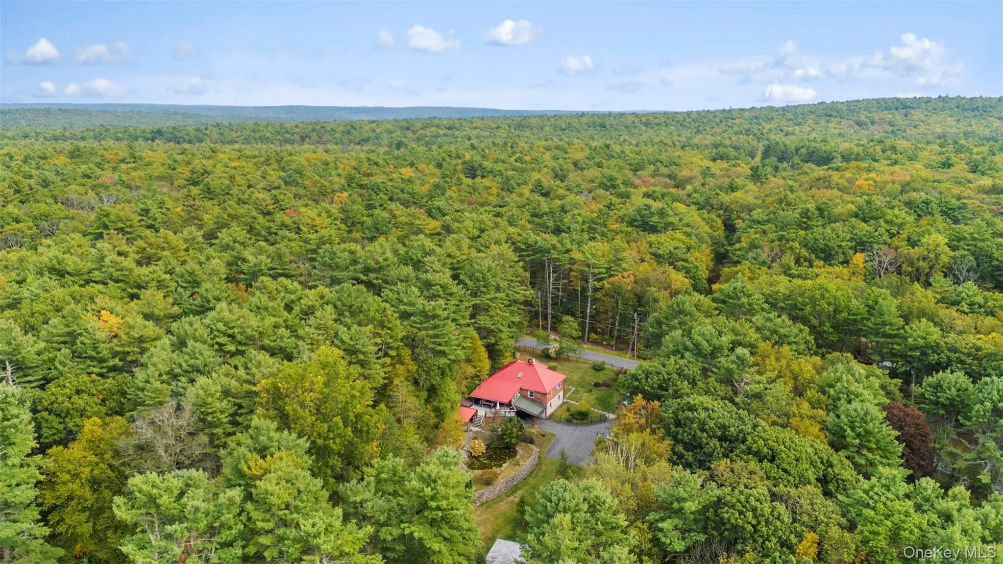 Aerial view of a heavily wooded area Aerial view of a heavily wooded area
