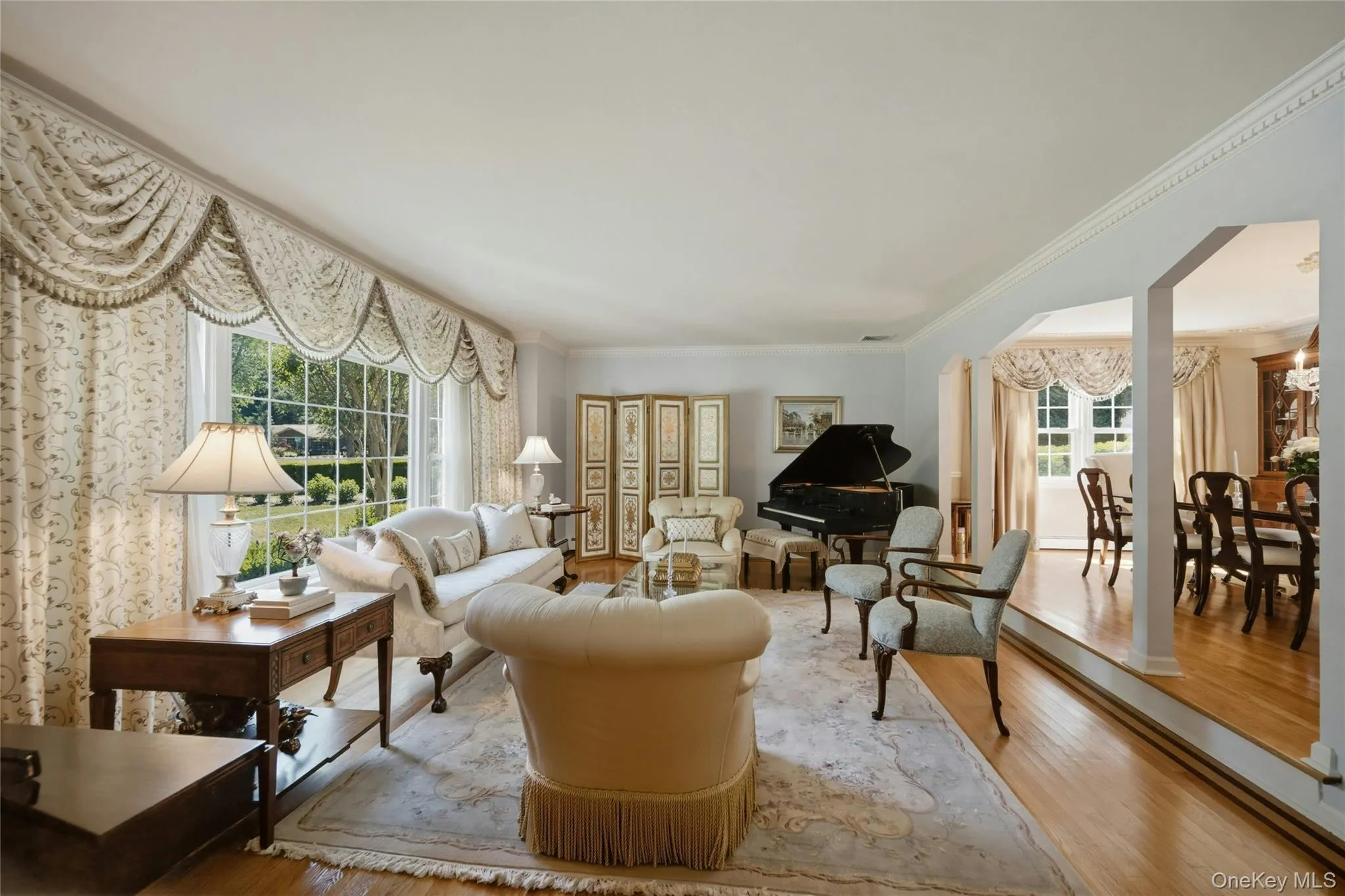 Living Room with Archway to Dining Room Living Room with Archway to Dining Room