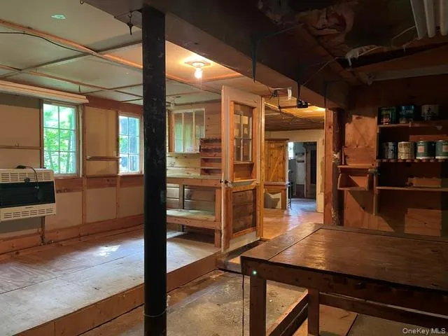 Interior rooms with heaters in barn Interior rooms with heaters in barn