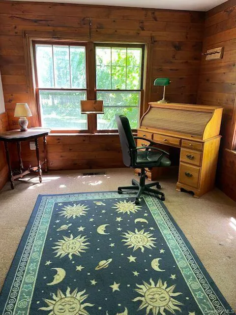 Office attached to home opens to den and full bathroom Office attached to home opens to den and full bathroom