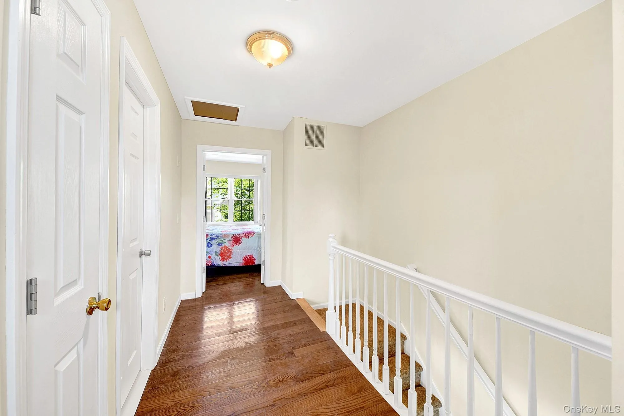 Upstairs hallway and landing Upstairs hallway and landing