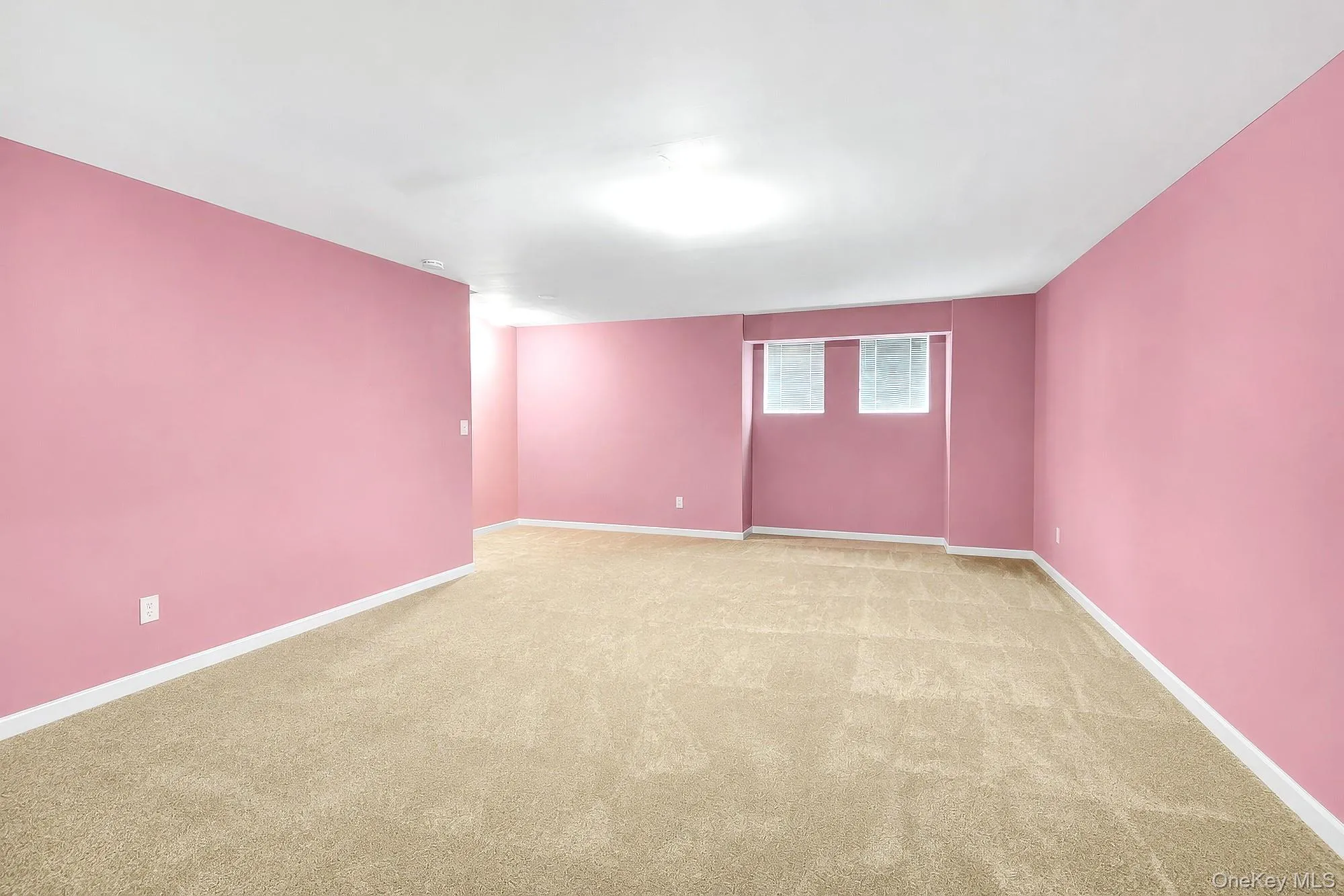 Finished basement with carpeting Finished basement with carpeting