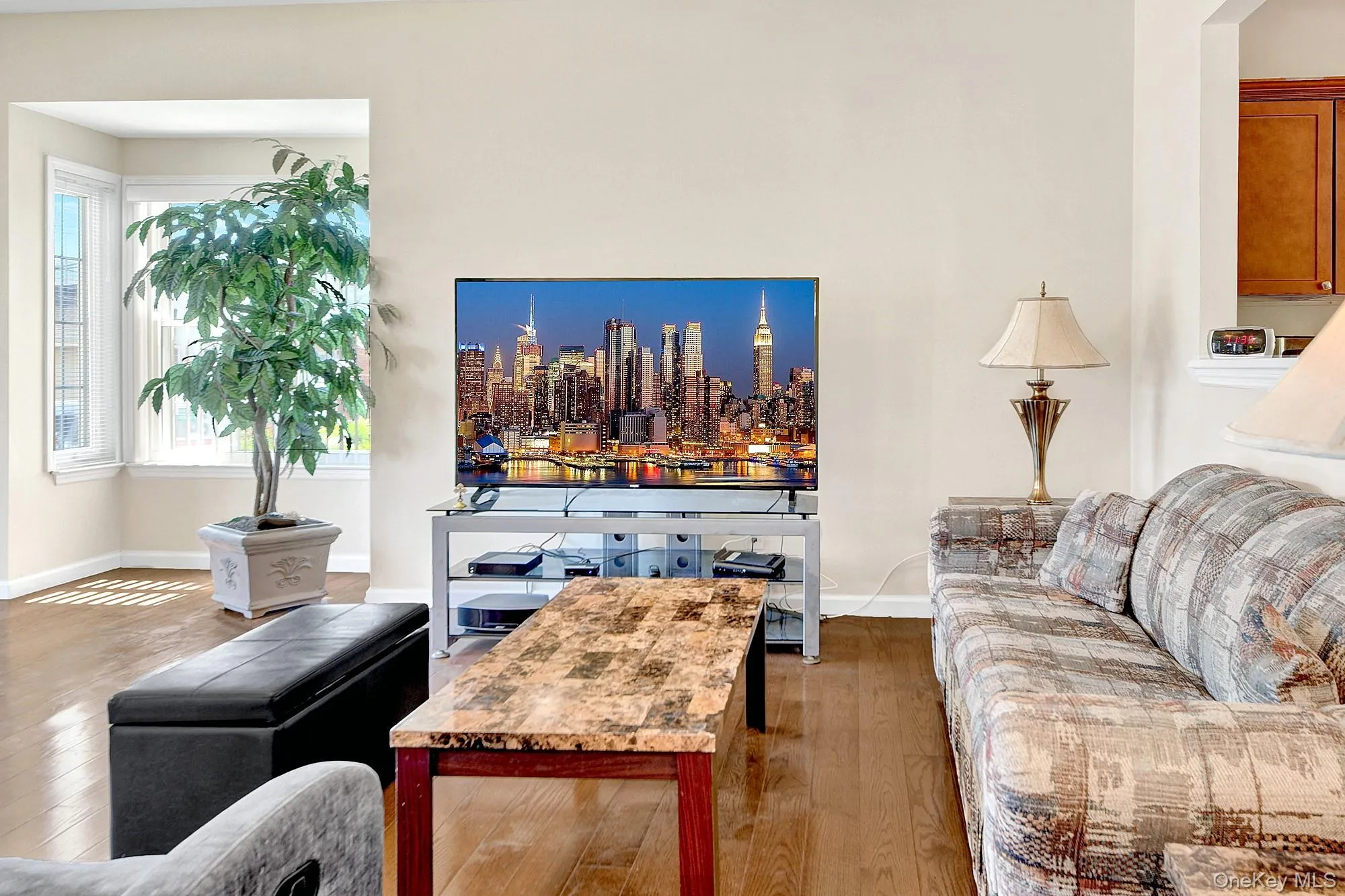 Large living room with hardwood floors Large living room with hardwood floors