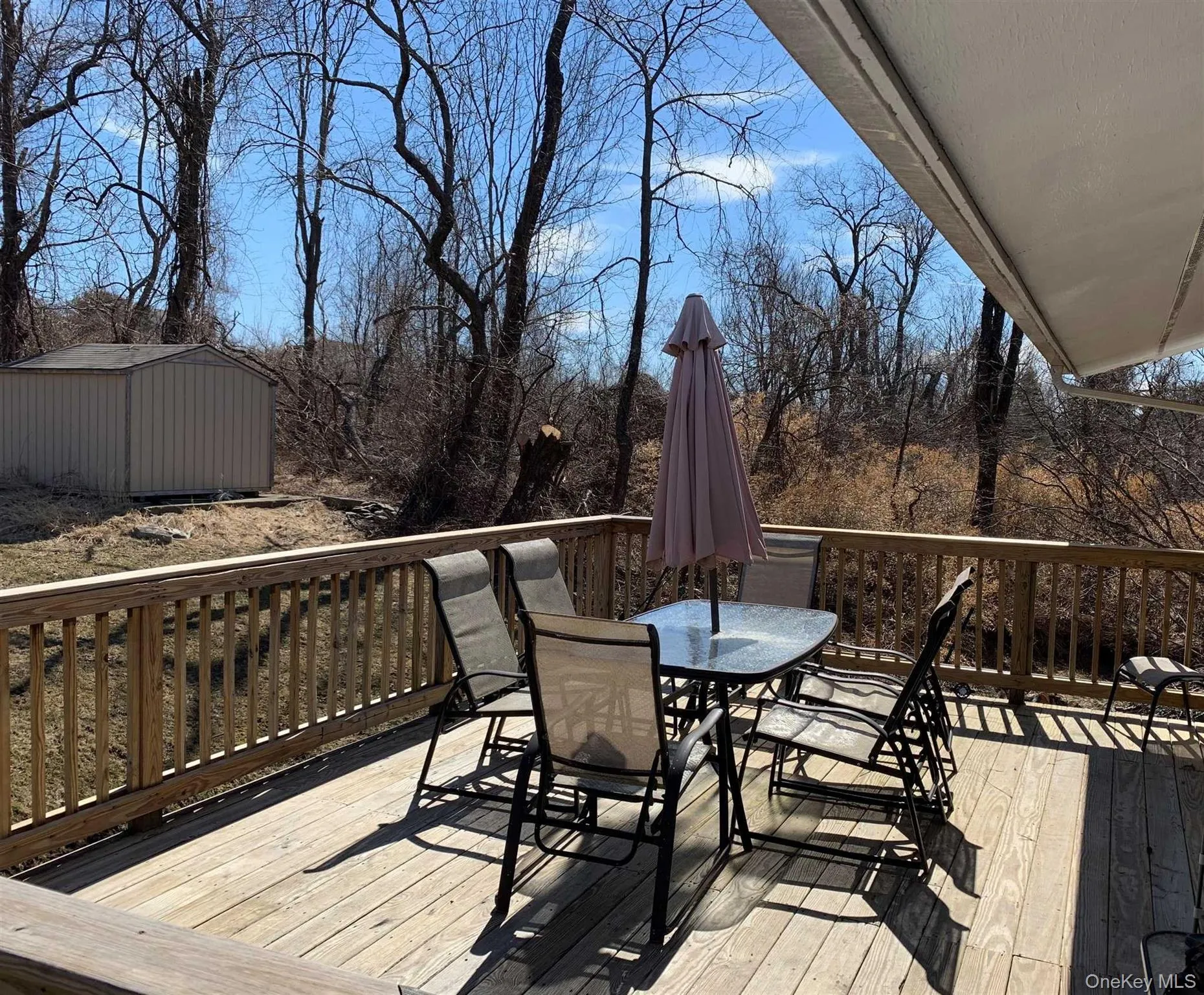 Back Deck overlooking private back yard Back Deck overlooking private back yard