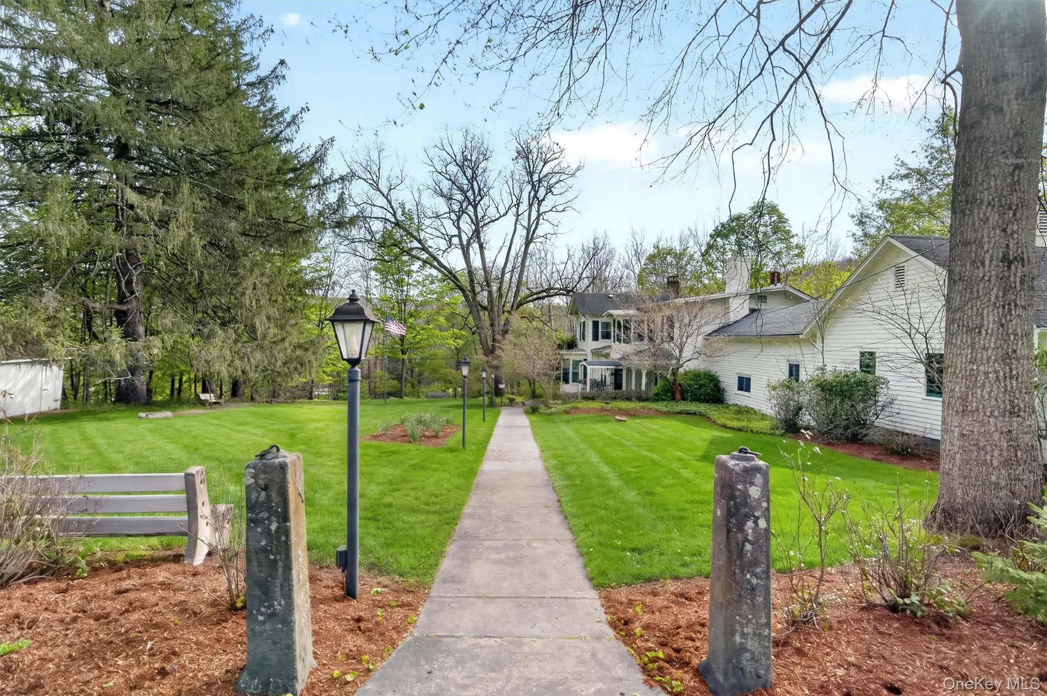 Original hitching posts t walkway to the house Original hitching posts t walkway to the house