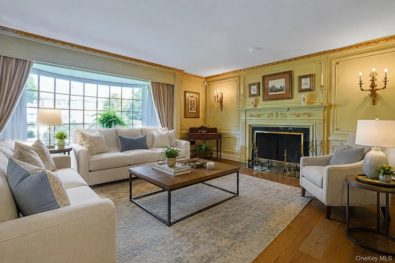 Virtually staged living room Virtually staged living room