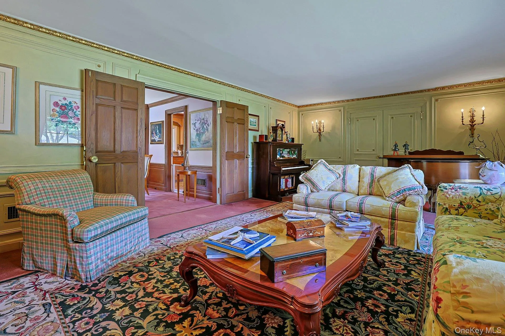 Living room leads into dining room Living room leads into dining room