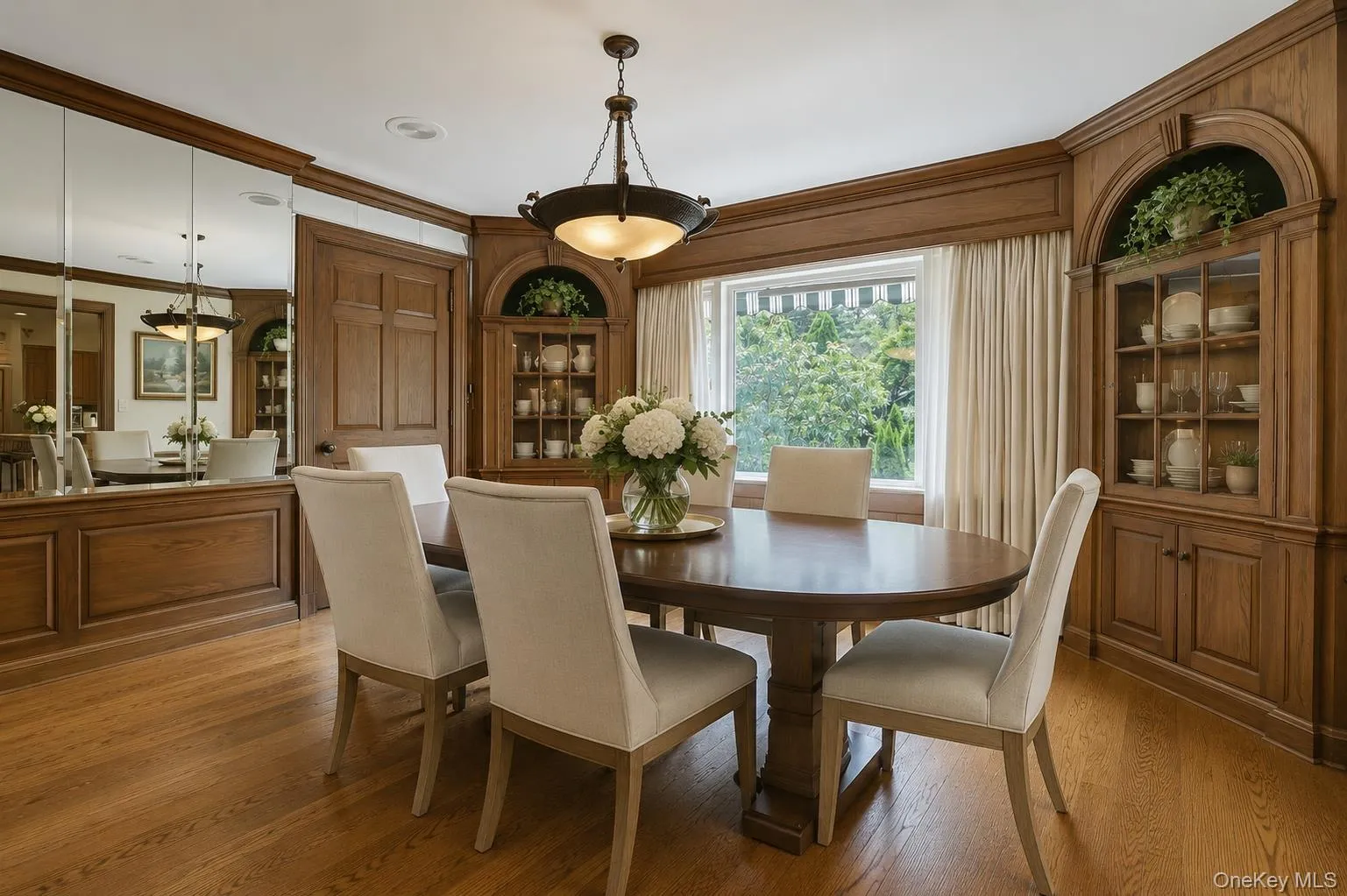 Virtually staged dining room Virtually staged dining room