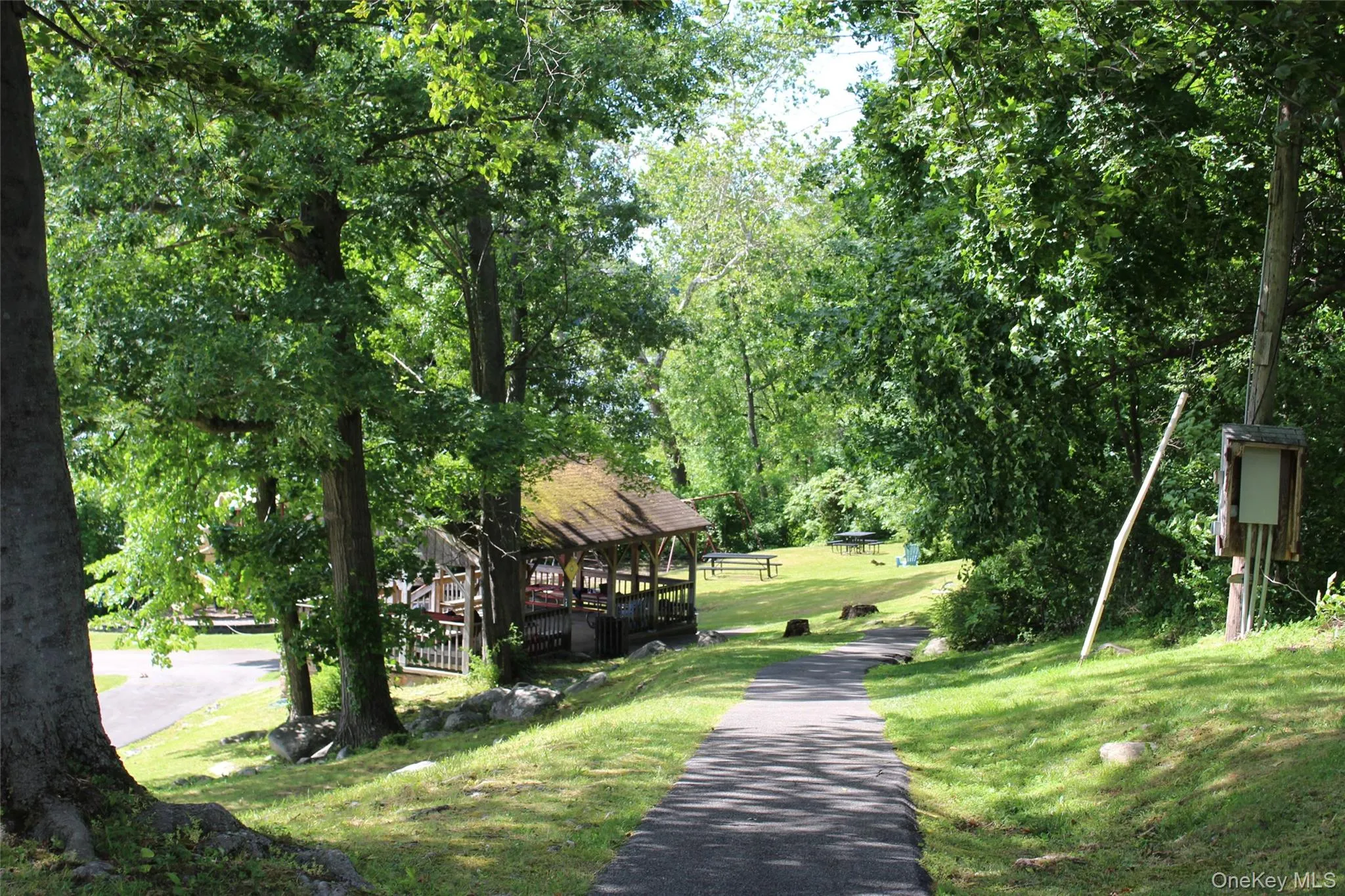 Walkway to the gazebo and sandy beach Walkway to the gazebo and sandy beach