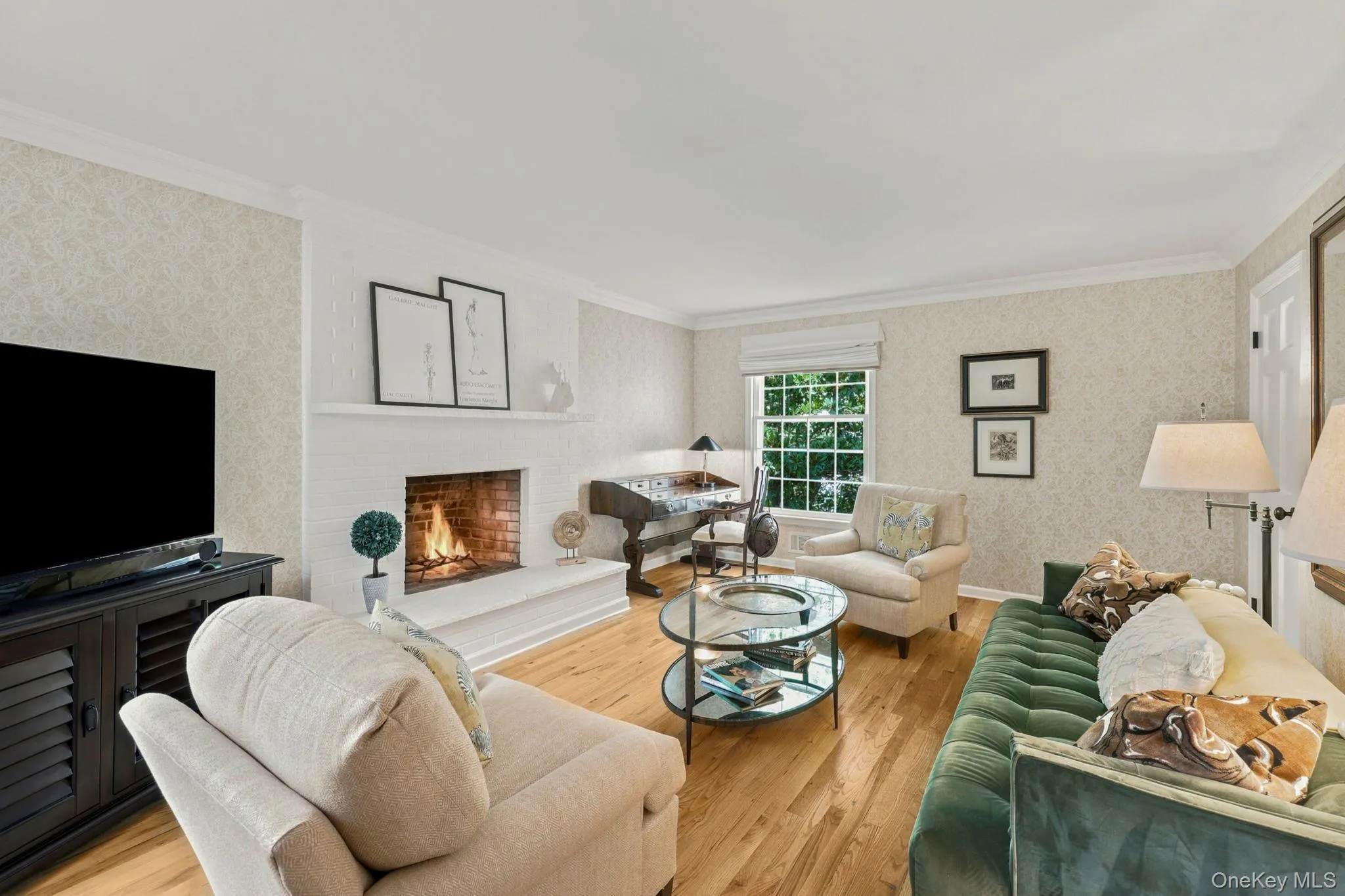 Family Room with wood-burning fireplace Family Room with wood-burning fireplace