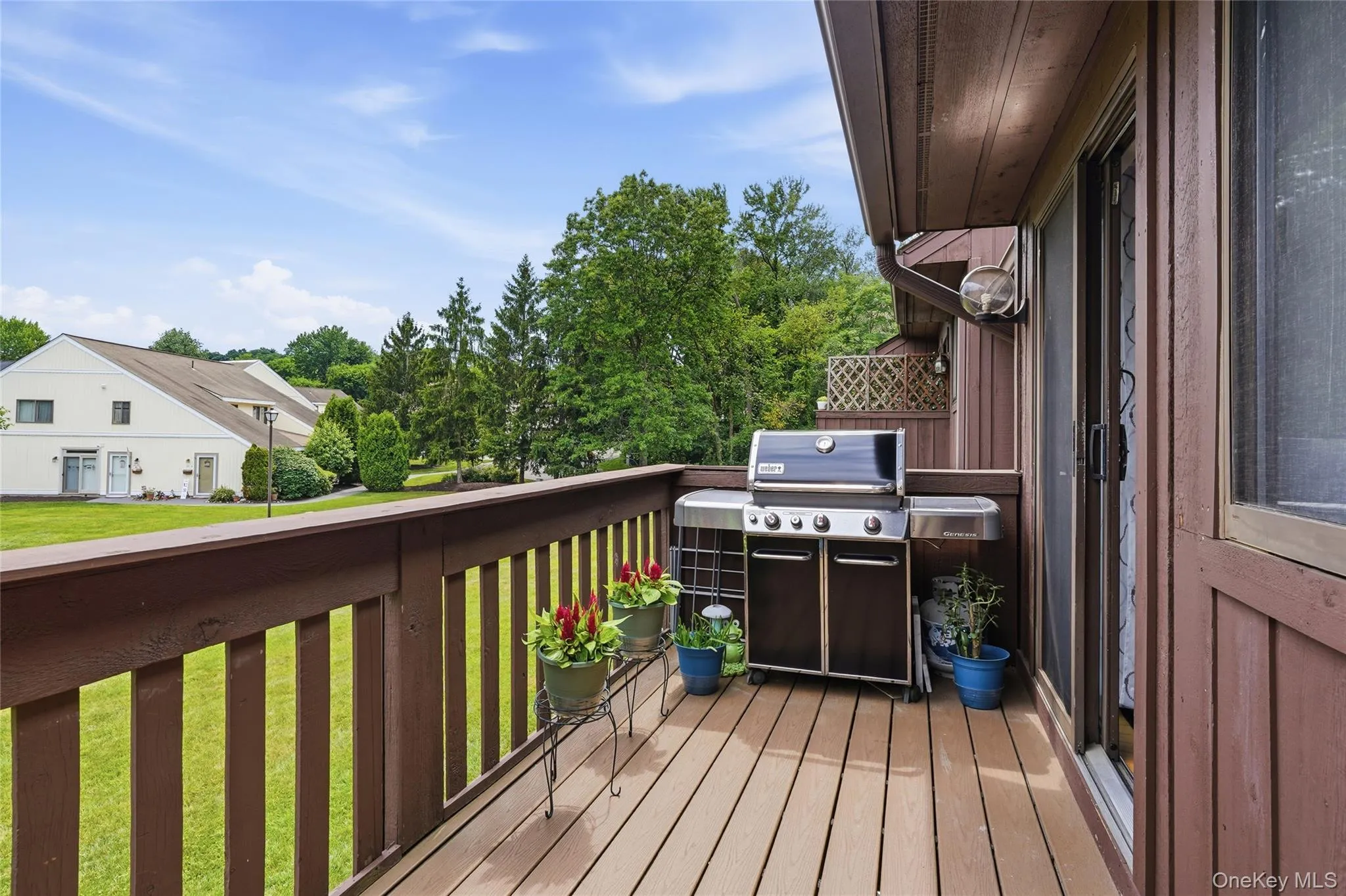 Another view of the deck showing privacy and greenery. Another view of the deck showing privacy and greenery.