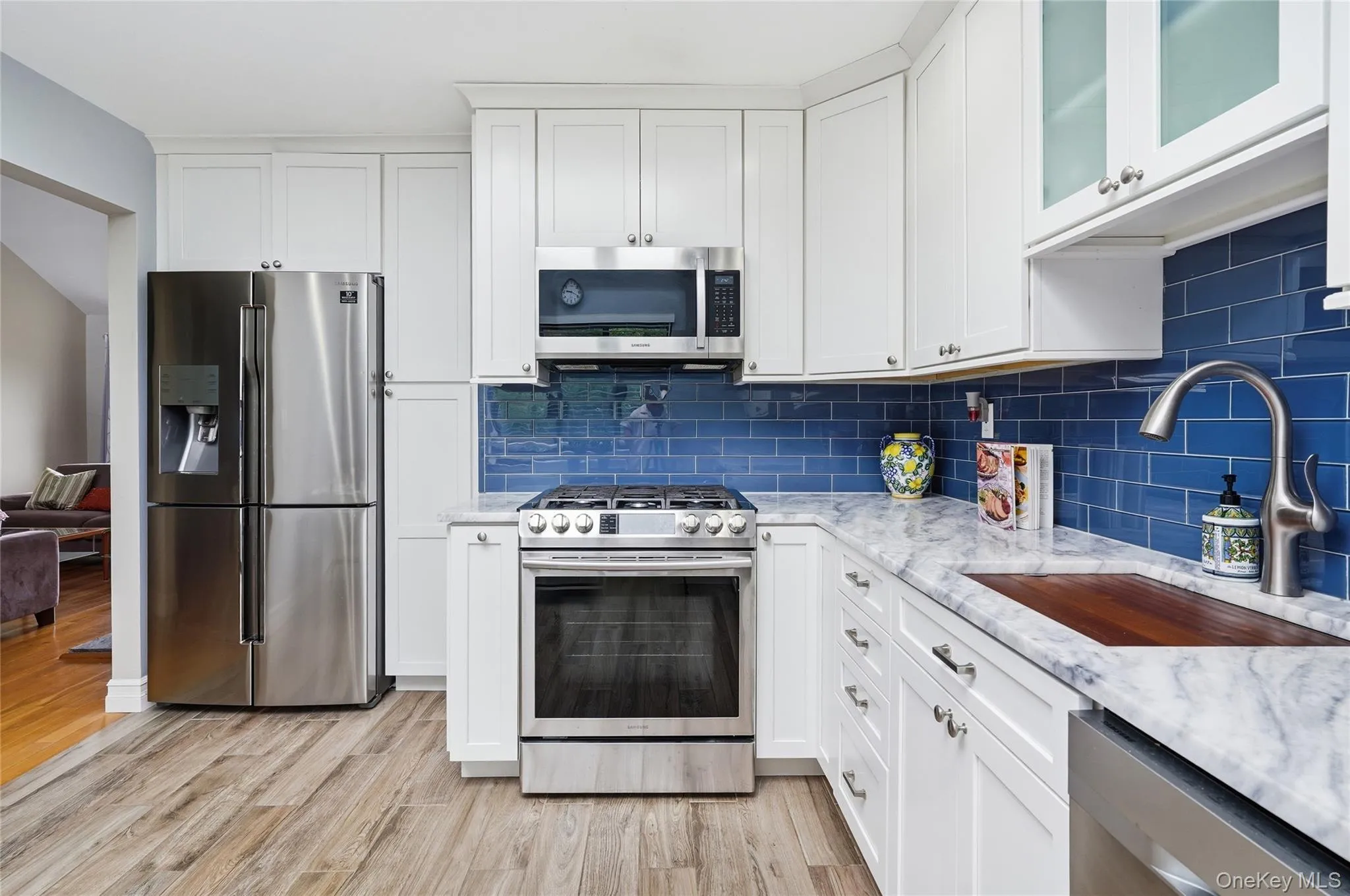 Another view of updated EIK with Stainless Steel Appliances. Another view of updated EIK with Stainless Steel Appliances.