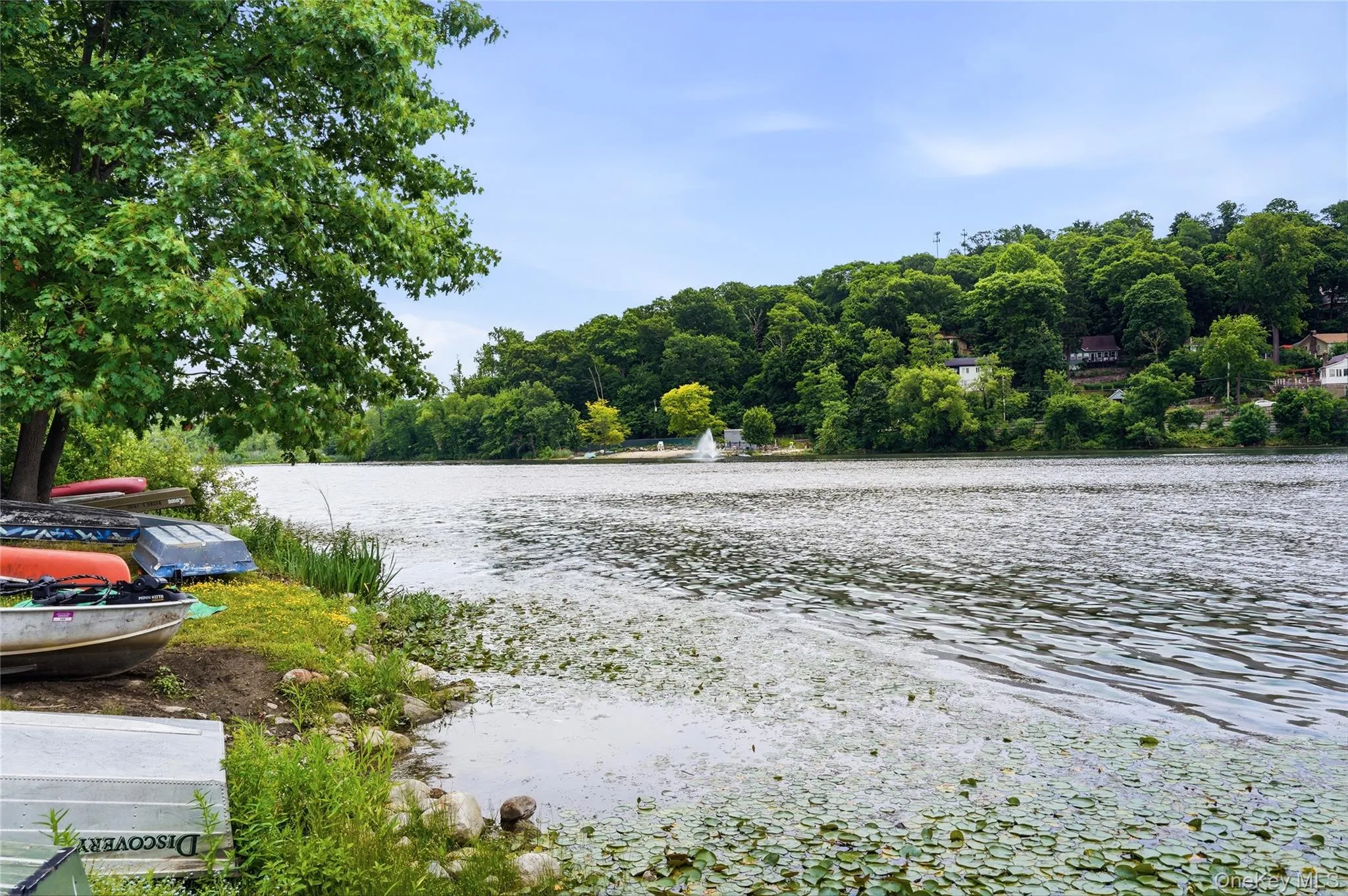 View of Lake with boating and fishing. View of Lake with boating and fishing.