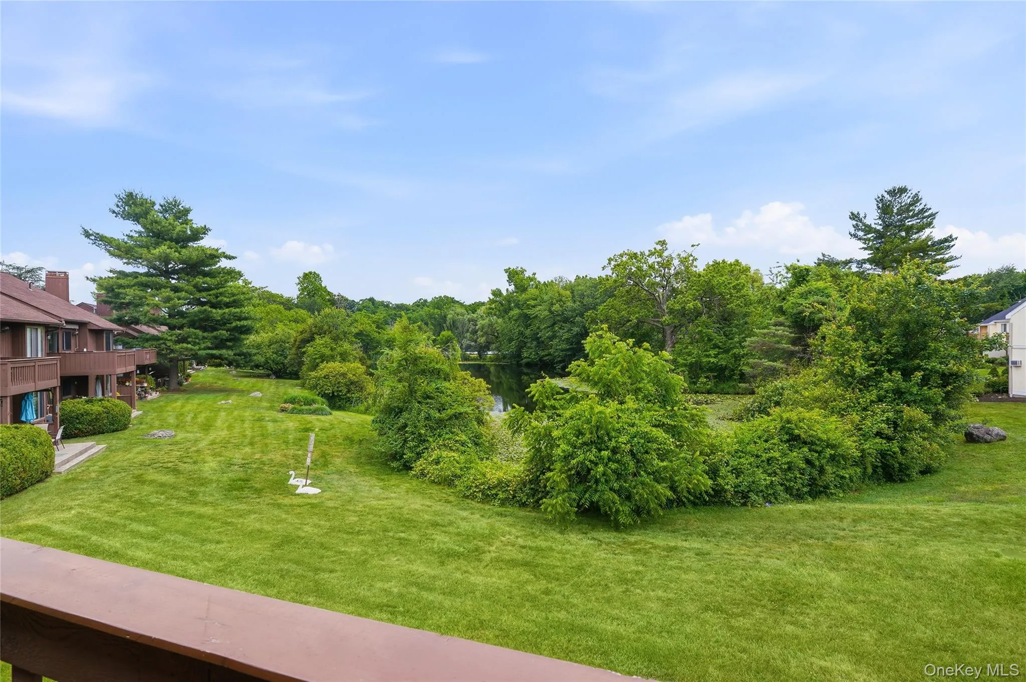 Another view of backyard from the deck. Another view of backyard from the deck.